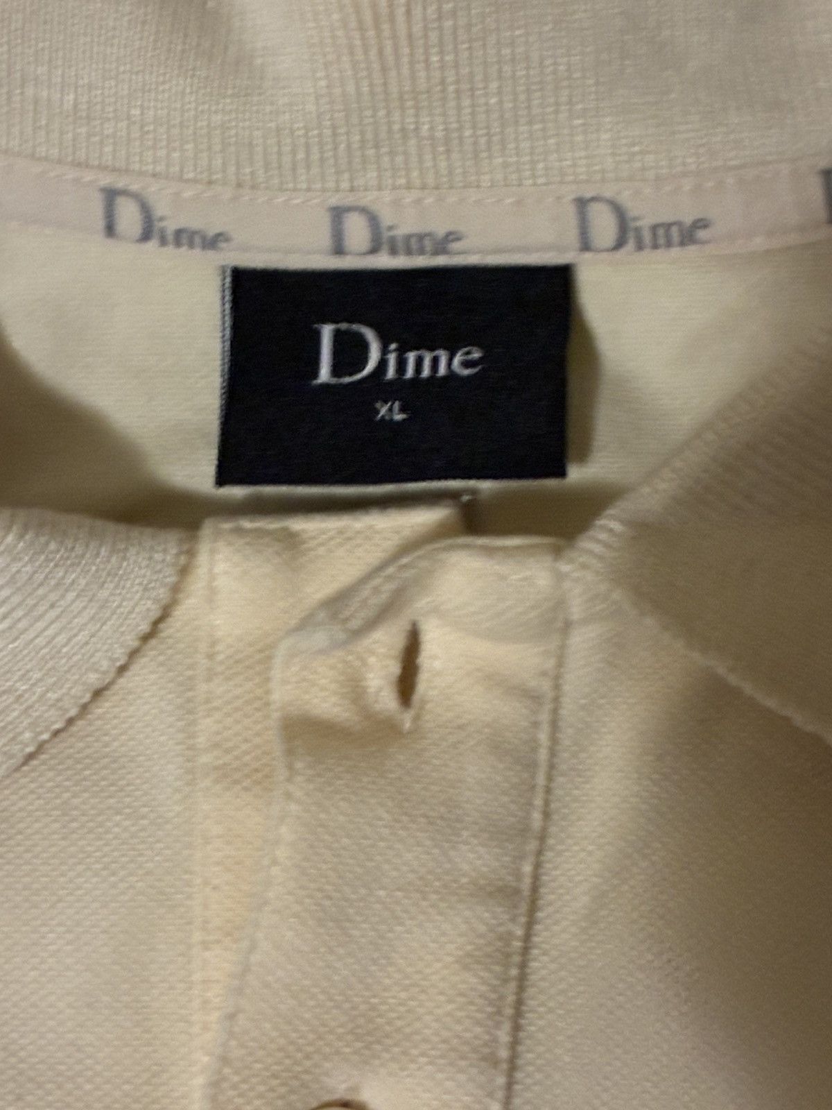 Dime Dime Grass Cream Polo Shirt Size US XL / EU 56 / 4 - 4 Thumbnail