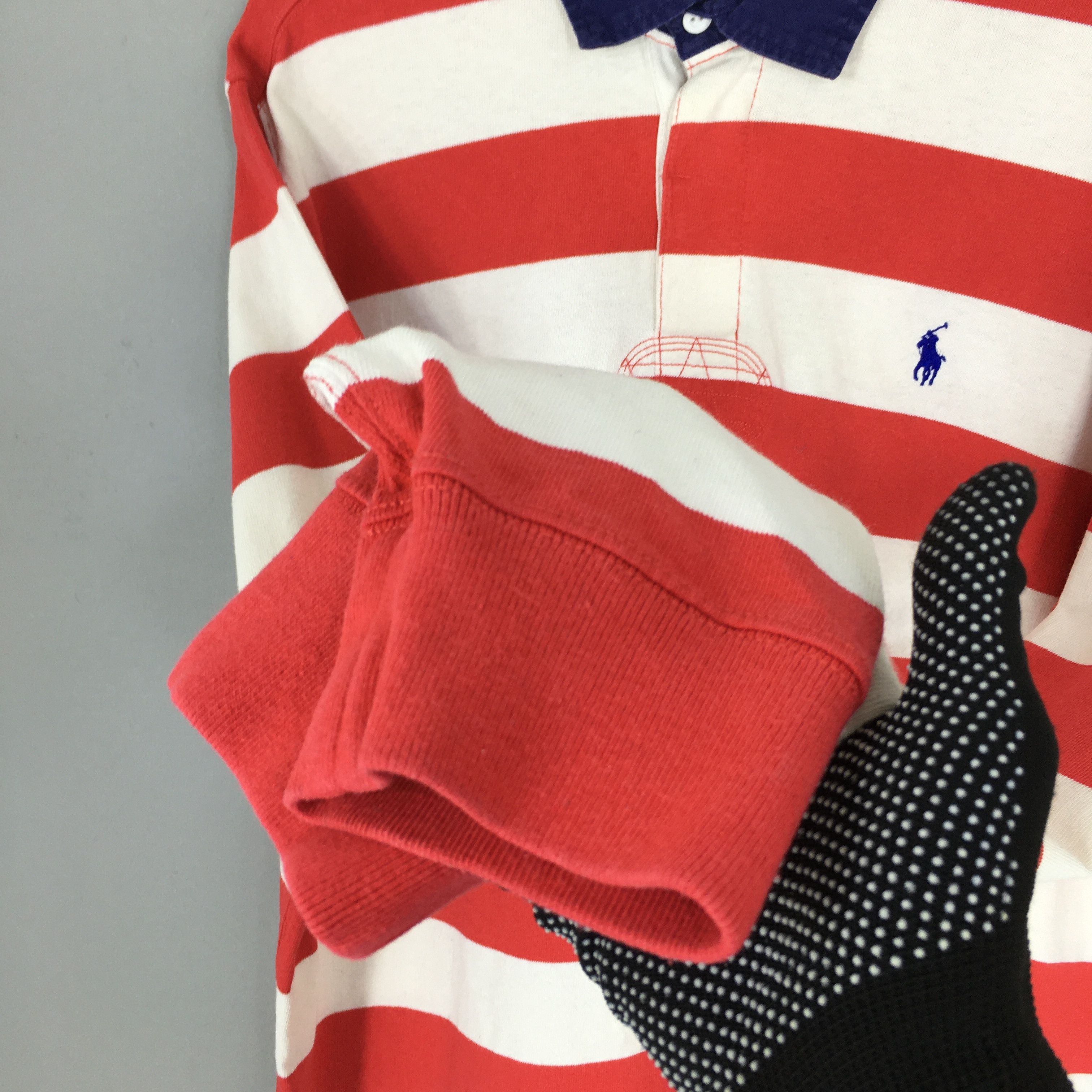 Polo Ralph Lauren × Rugby Ralph Lauren × Vintage Vintage 90s Polo Ralph Lauren Rugby Shirt XLarge Size US XL / EU 56 / 4 - 4 Thumbnail
