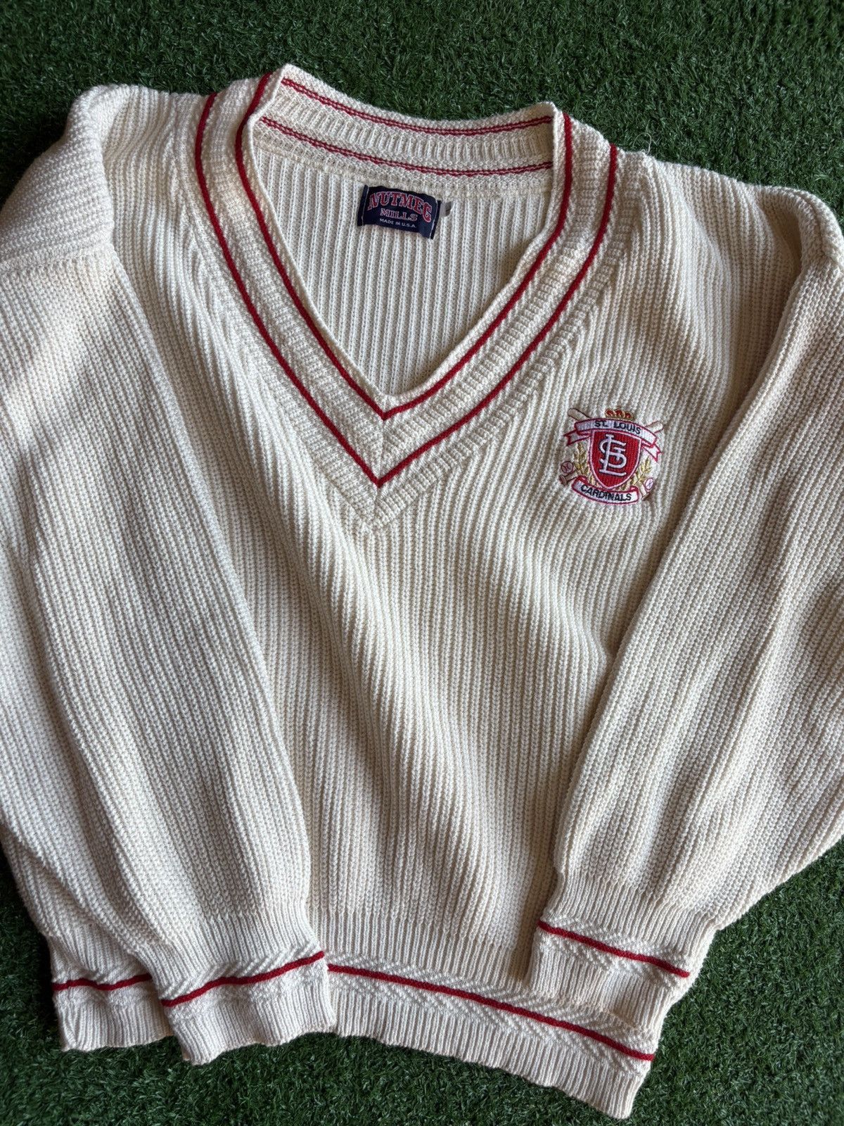 MLB × Vintage Vintage 1990’s St Louis Cardinals nutmeg Mills sweater Size US L / EU 52-54 / 3 - 2 Thumbnail
