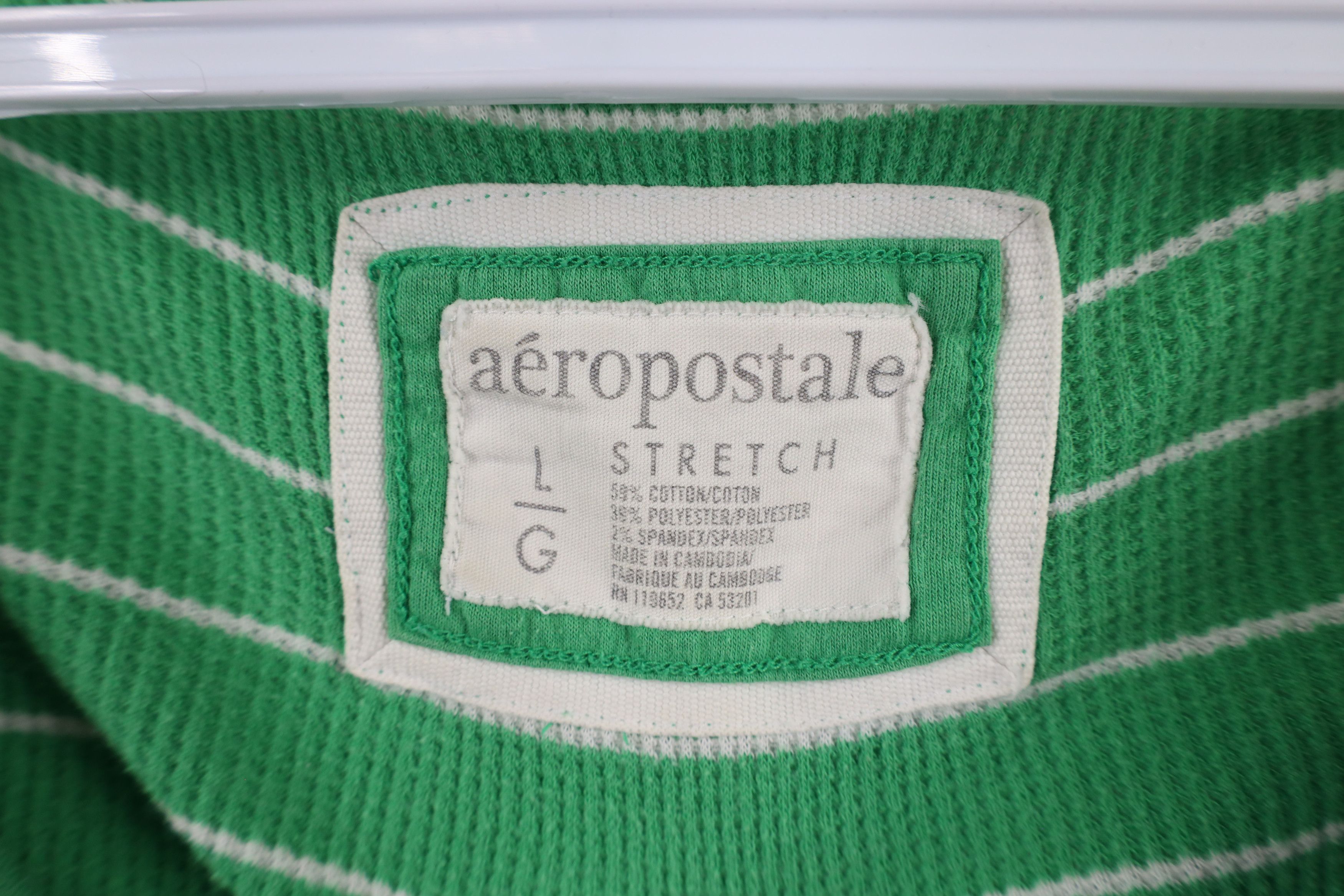 Aeropostale × Vintage Vintage Y2K 90s Aeropostale Thermal Waffle Knit T-Shirt Size L / US 10 / IT 46 - 9 Thumbnail