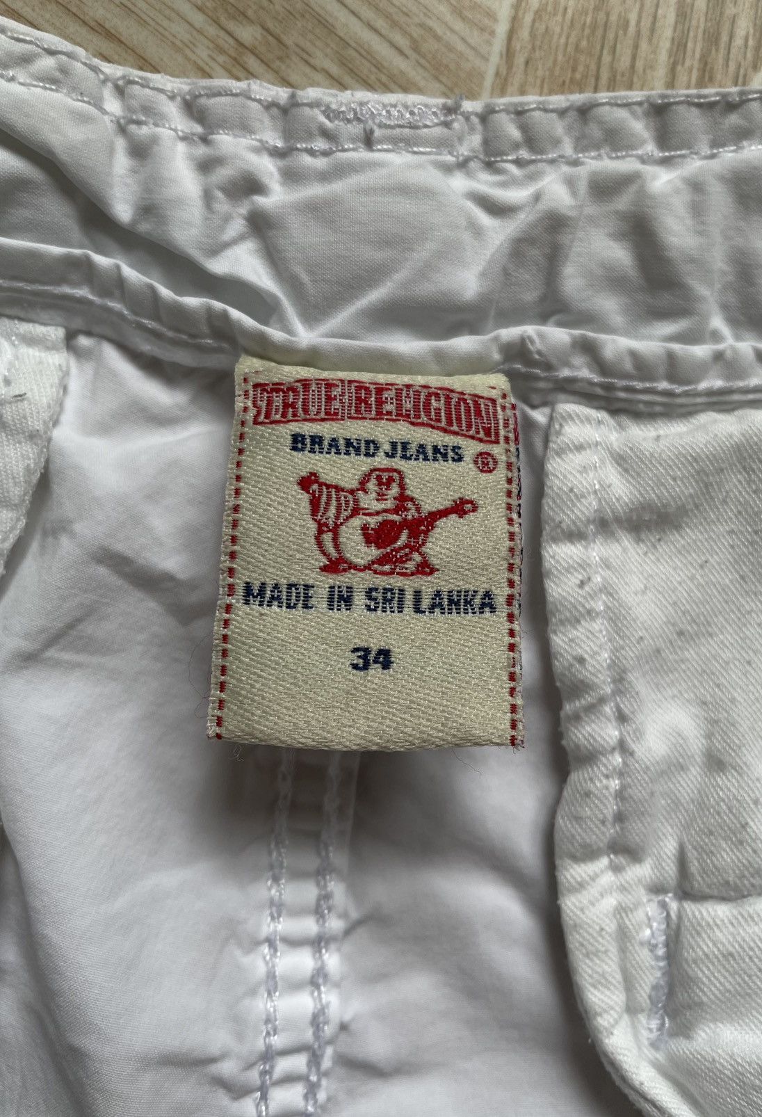 True Religion True Religion Cargo Shorts White 34 Embroidered Seams Logo Size US 34 / EU 50 - 14 Thumbnail