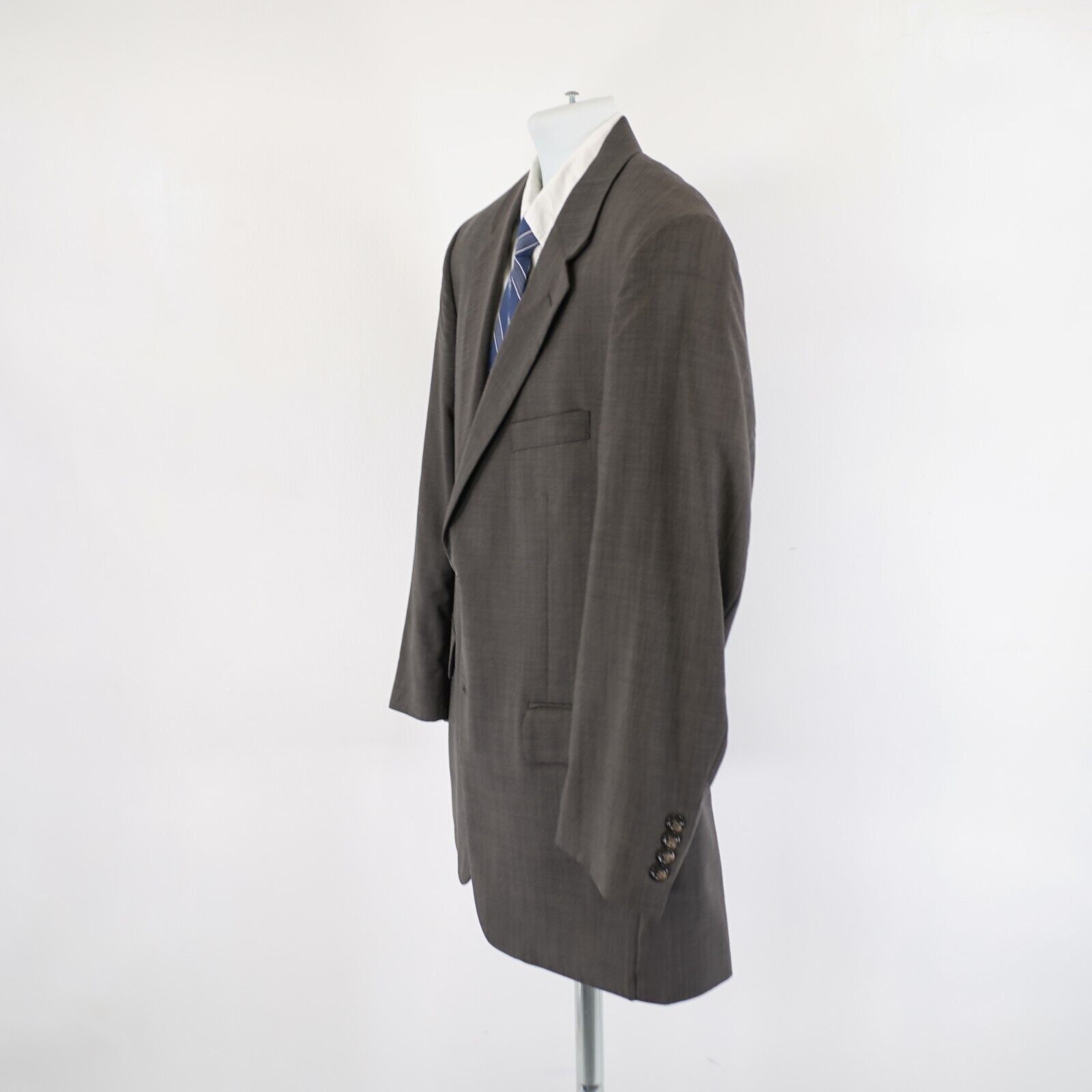 Jos. A. Bank Jos A Bank Green Beige Birdseye Wool 2 Piece Suit 44S 40/30 Size 44S - 9 Thumbnail