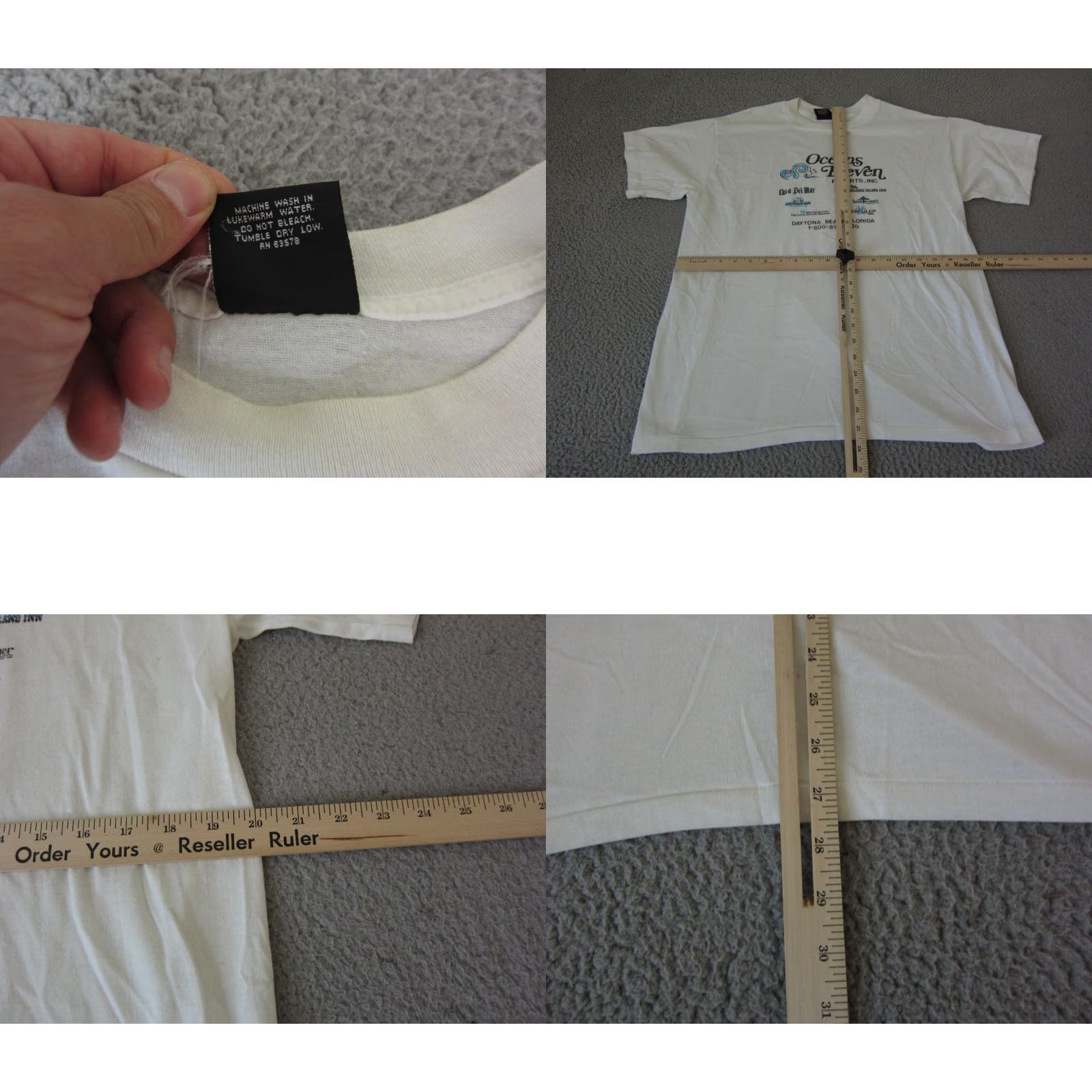 Vintage VINTAGE Oceans Eleven Shirt Adult XL White Mens Size US XL / EU 56 / 4 - 8 Thumbnail