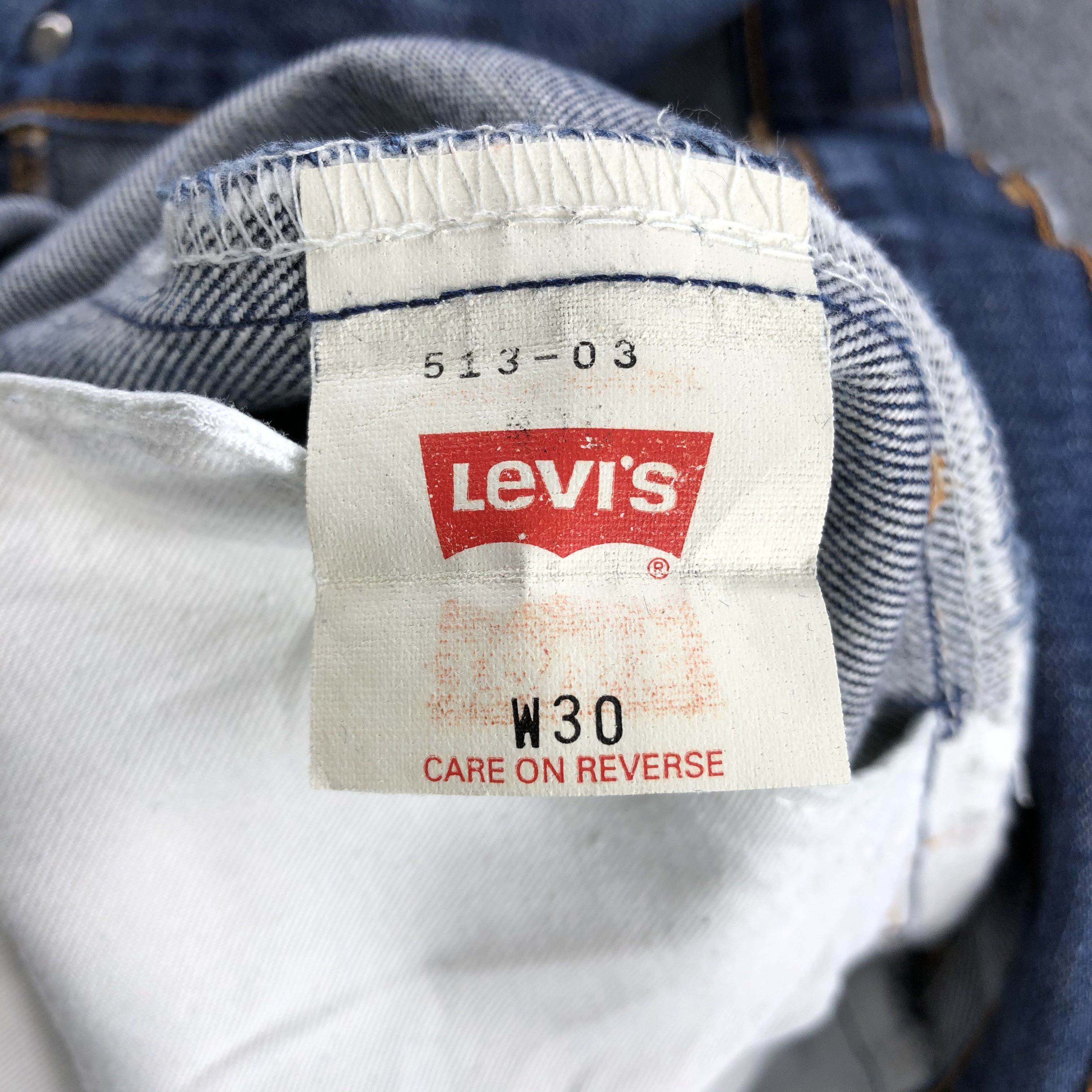 Levi's 90s Vintage Blue Wash Levis 513 Jeans-J1834 Size US 30 / EU 46 - 10 Thumbnail