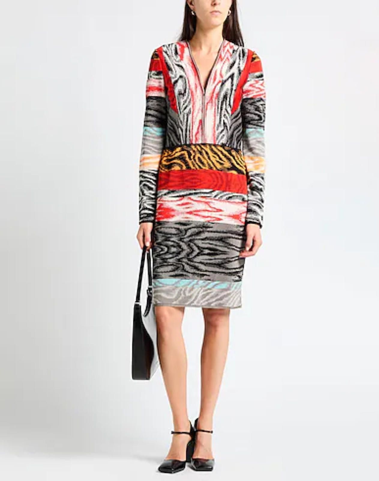 Missoni Missoni Wool Knit Sweater Dress Black Red Size US XL 14 IT50 Size XL / US 12-14 / IT 48-50 - 2 Thumbnail