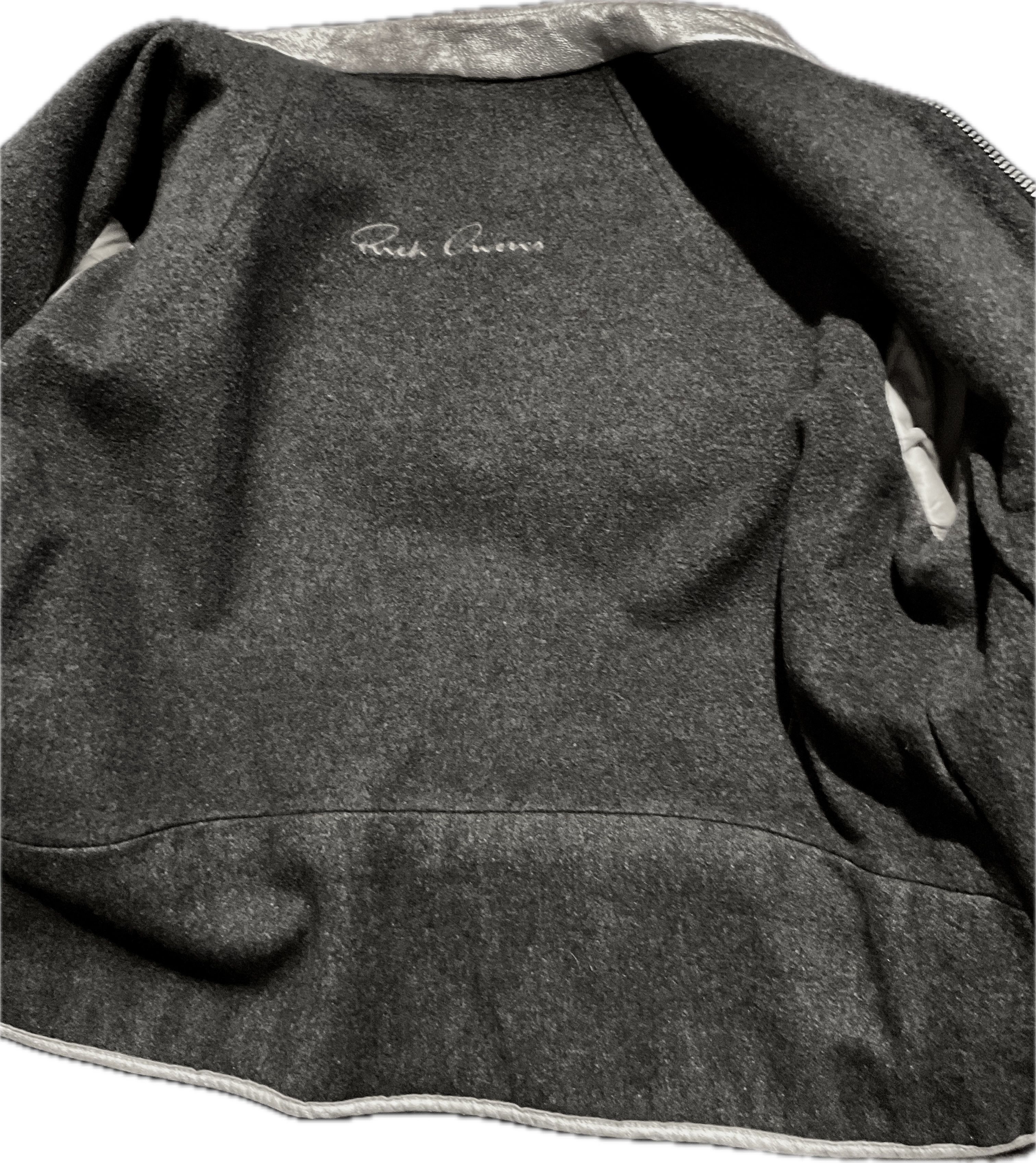Rick Owens Rick Owens Archive Silver Leather Motorcycle Jacket Size US M / EU 48-50 / 2 - 6 Thumbnail