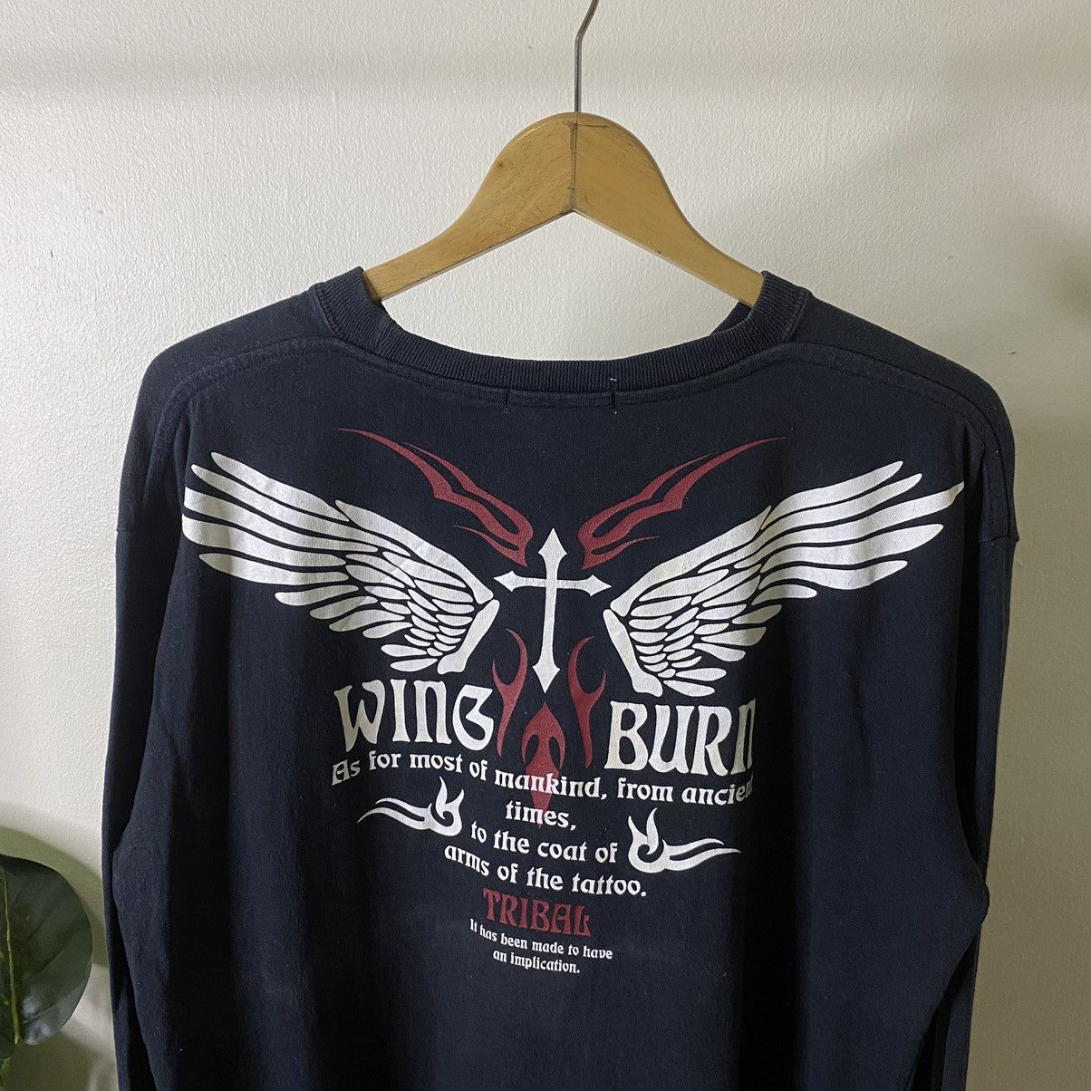 If Six Was Nine × Japanese Brand × Seditionaries Wing Burn Tribal Ifsixwasnine Cyber Gothic Punk LS Tee Size US L / EU 52-54 / 3 - 2 Thumbnail