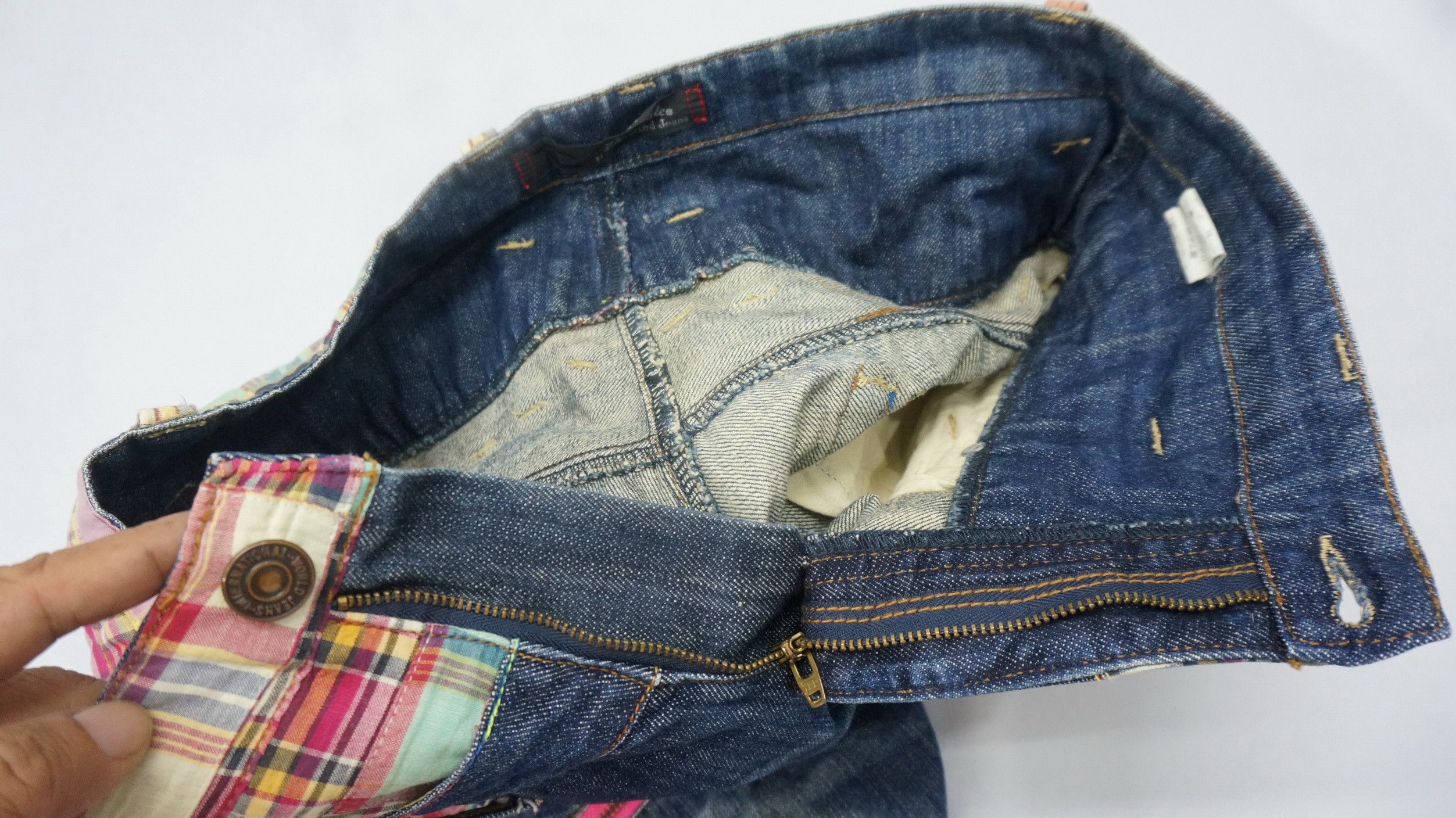 Japanese Brand 🔥Vintage Dominate Handcrafted Doublewaist Jeans Size US 30 / EU 46 - 13 Thumbnail