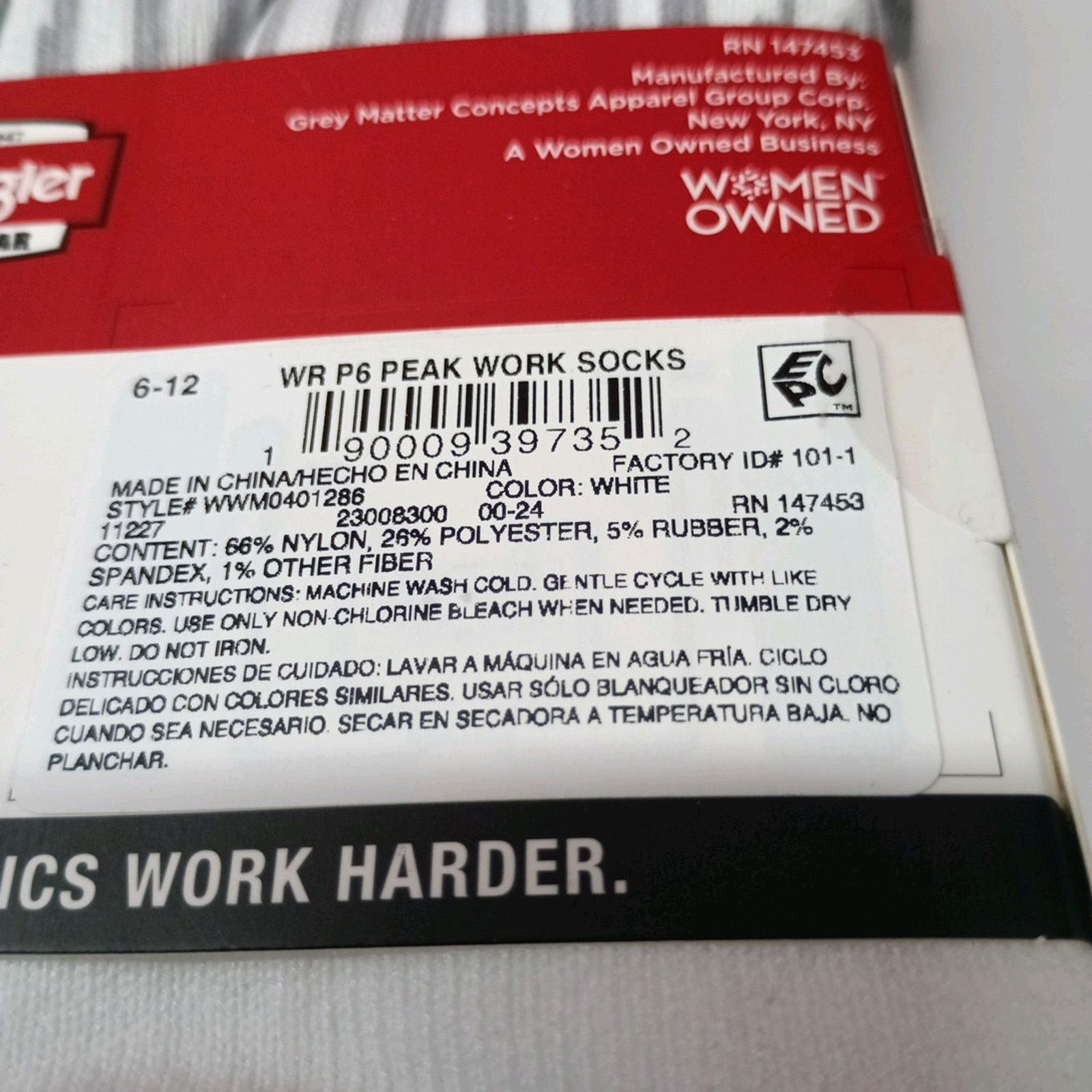 Wrangler Wrangler 6 Pair Mens Work Socks Sz 6-12 Reinforced Toe White Size ONE SIZE - 7 Thumbnail