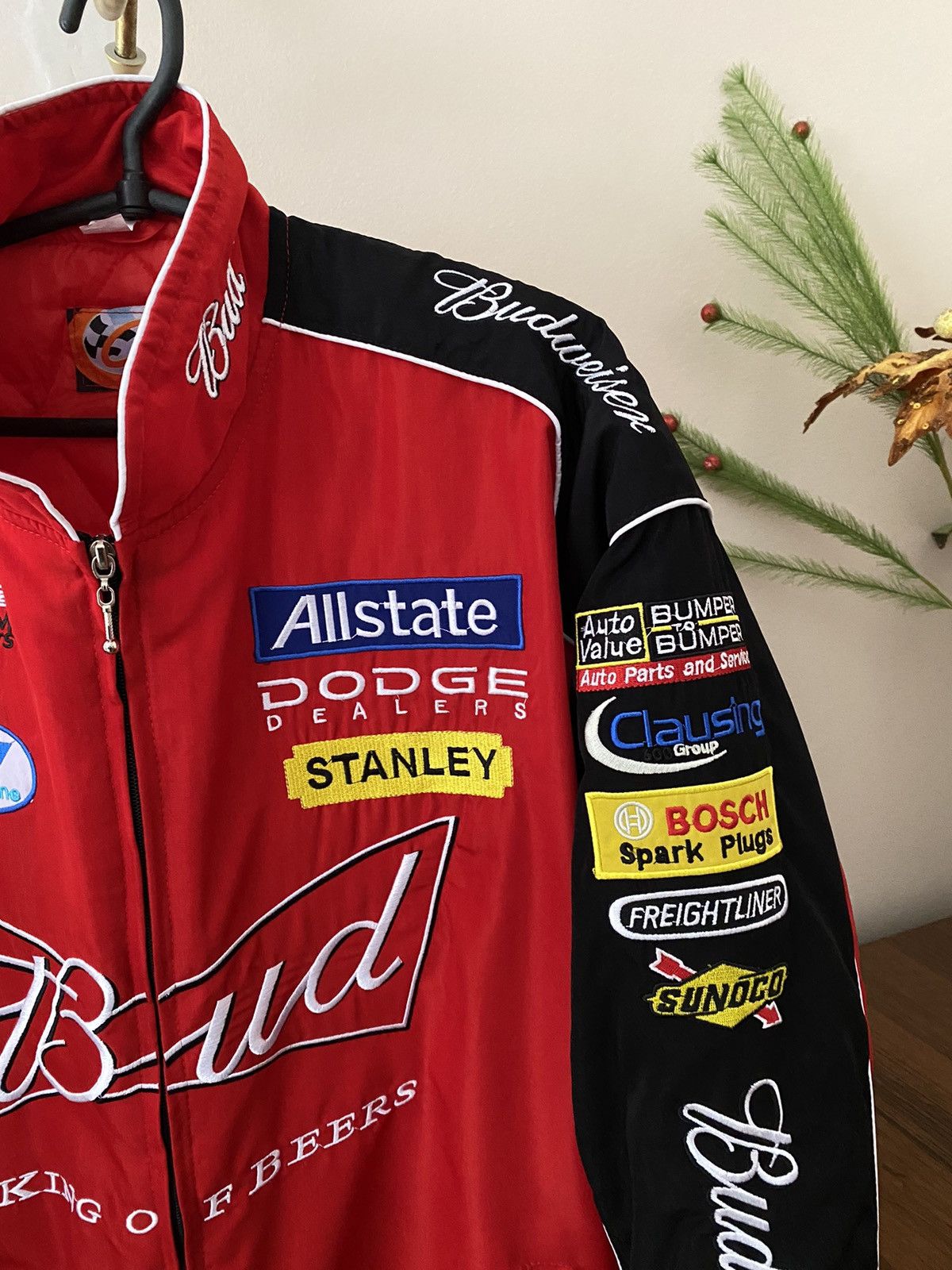 NASCAR Vintage NASCAR BUD Budweiser Racing Jacket Big Logo F1 Size US XL / EU 56 / 4 - 3 Thumbnail