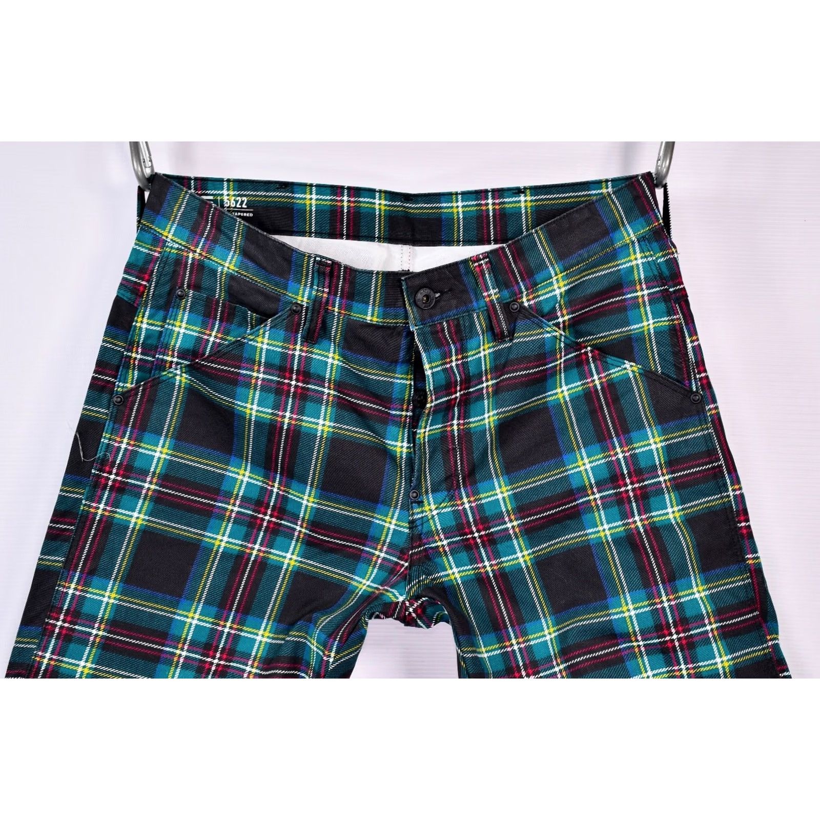 G-Star G-Star Pharrell Williams 5622 3D Tapered Royal Stewart Black Tartan Print Jeans Mens W32 L32 Size US 32 / EU 48 - 2 Thumbnail