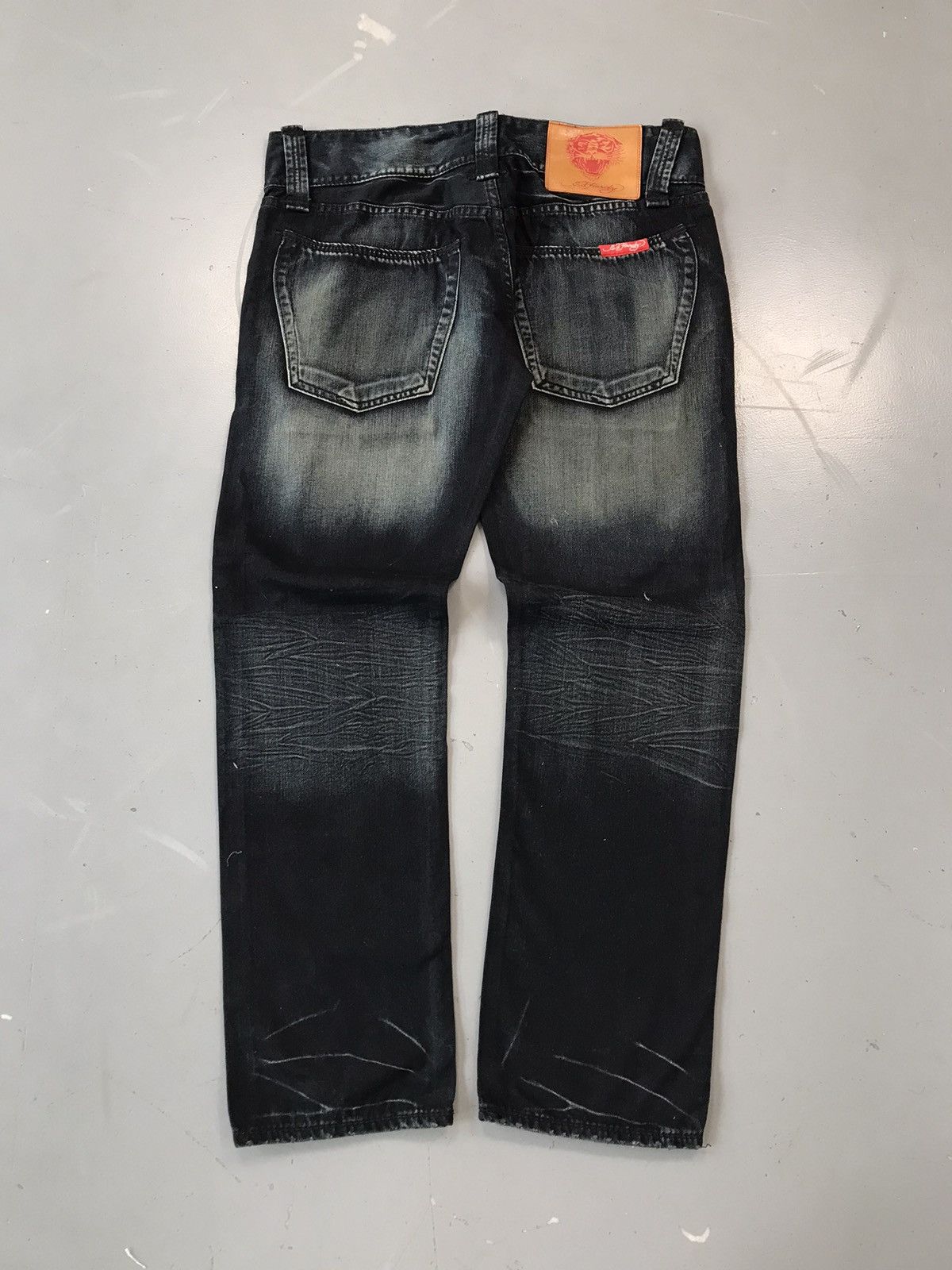 Christian Audigier × Ed Hardy × Vintage Vintage Edhardy crazy tiger 🐯 embroidered denim Size US 39 - 5 Thumbnail