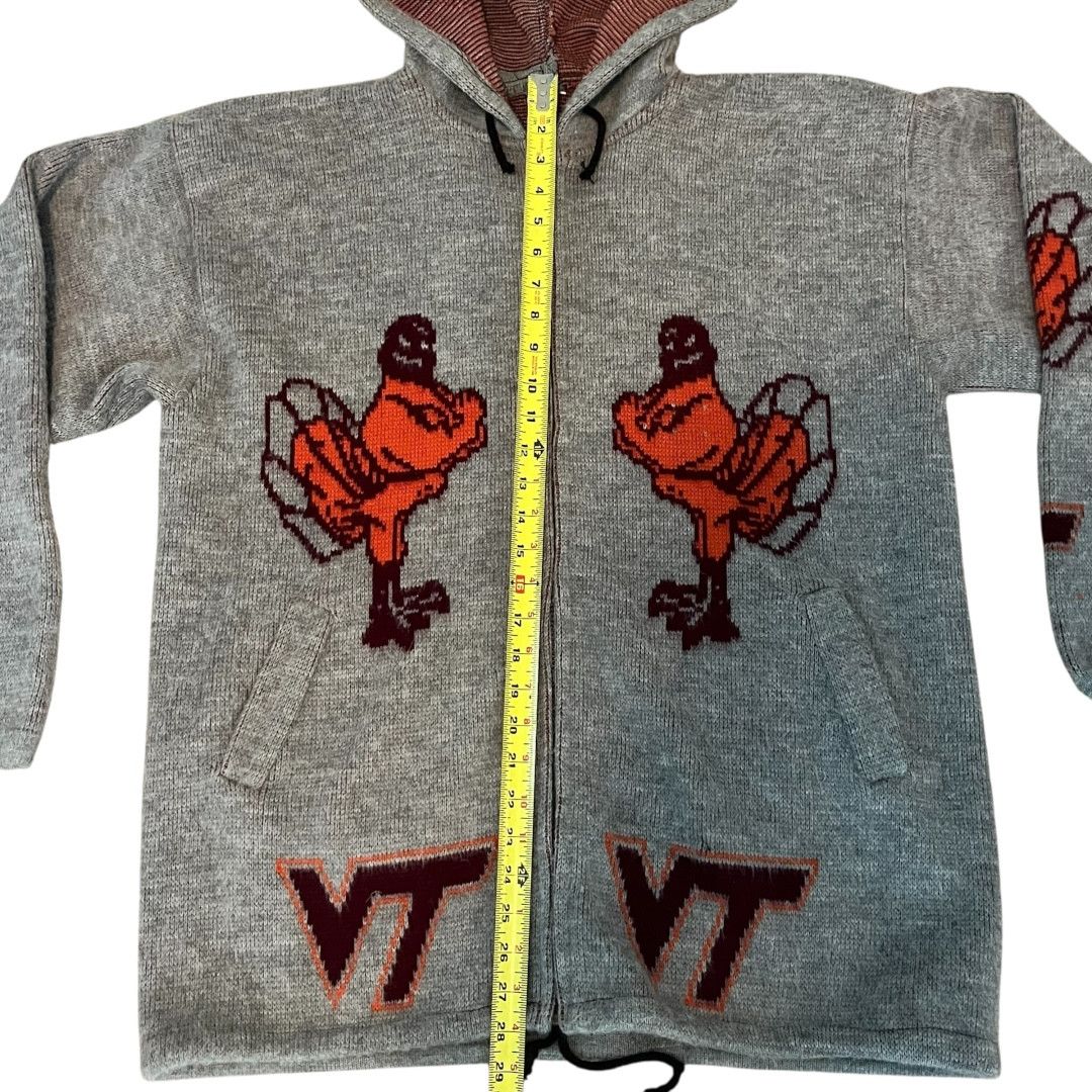 Vintage VINTAGE Virginia Tech Hokie Bird Zip Up Baja Hoodie Size US L / EU 52-54 / 3 - 2 Thumbnail