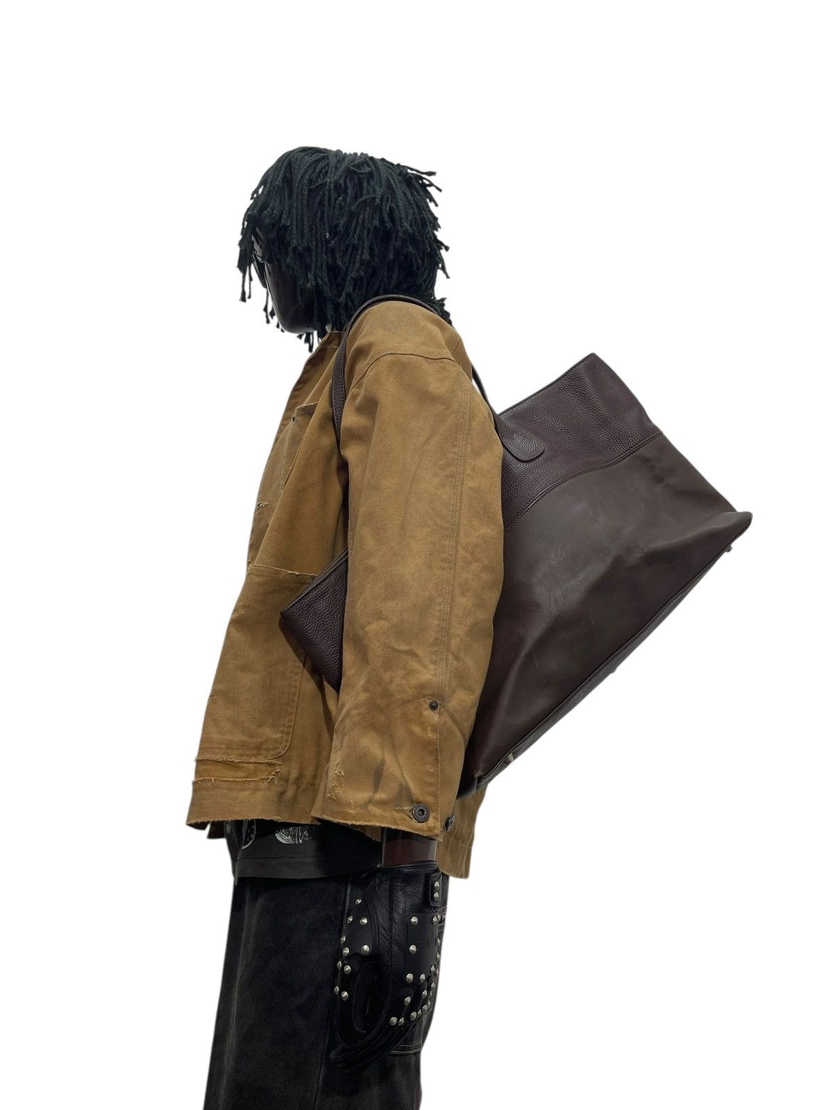 Genuine Leather Full Leather Tusting Handmade in England Tote Bag 6🟩 Size ONE SIZE - 3 Thumbnail