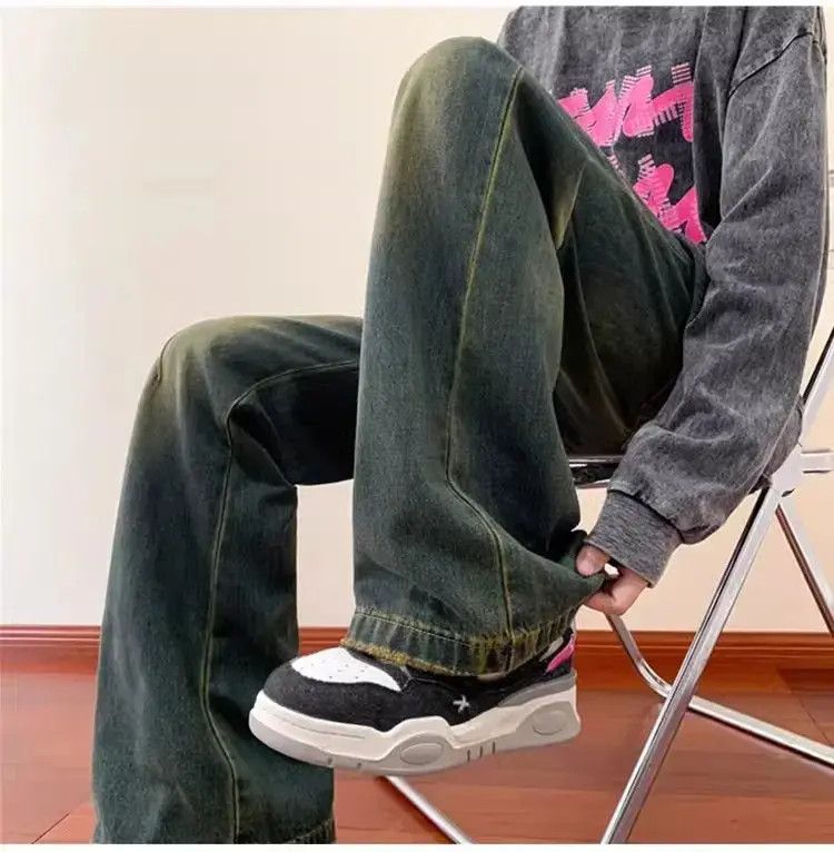 Japanese Brand Retro washed casual straight leg jeans Size US 32 / EU 48 - 6 Thumbnail