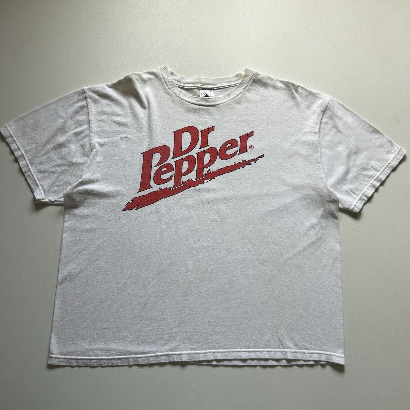 Delta Vintage 90s Dr Pepper Promo T Shirt XL Boxy Logo Spell Out Size US XL / EU 56 / 4 - 1 Thumbnail