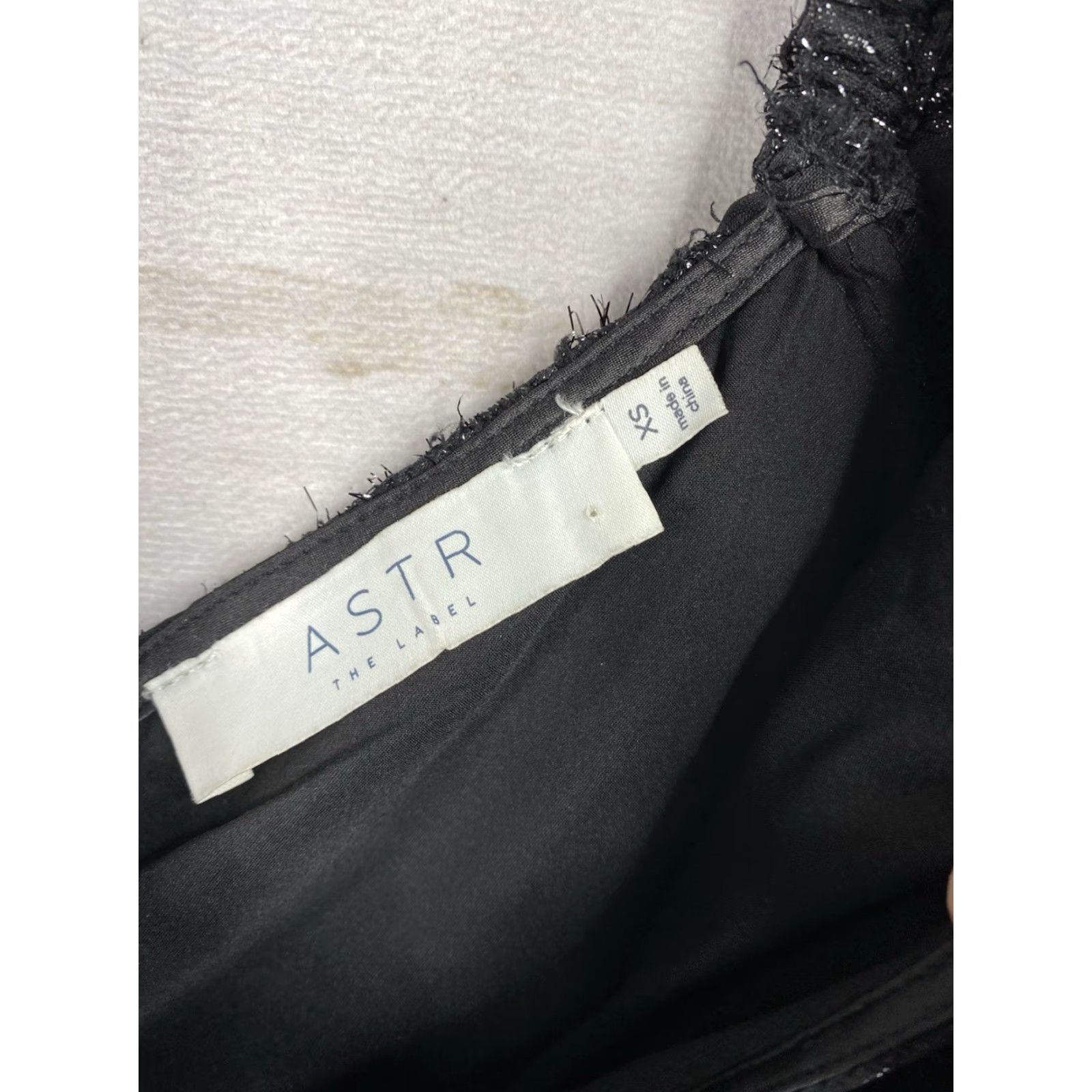 ASTR The Label ASTR The Label Dress XS Black Glitter Floral Metallic Faux Wrap Ruched Midi Formal Party/Cocktail Women Dress Size XS / US 0-2 / IT 36-38 - 3 Thumbnail