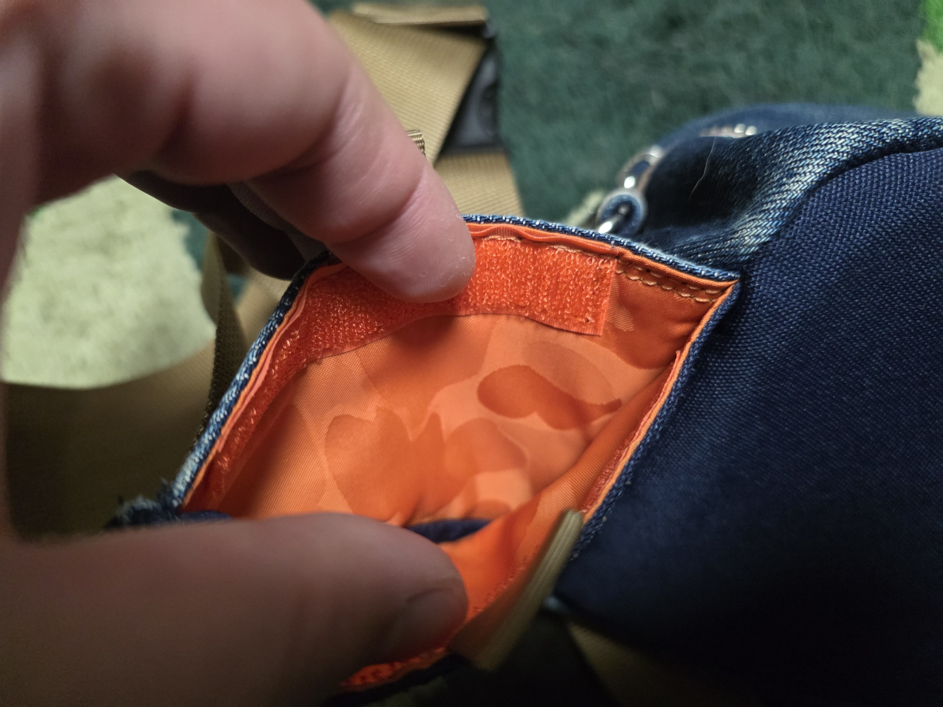 Bape × Porter [OS] BAPE x PORTER Indigo Denim Tanker Shoulder Bag
