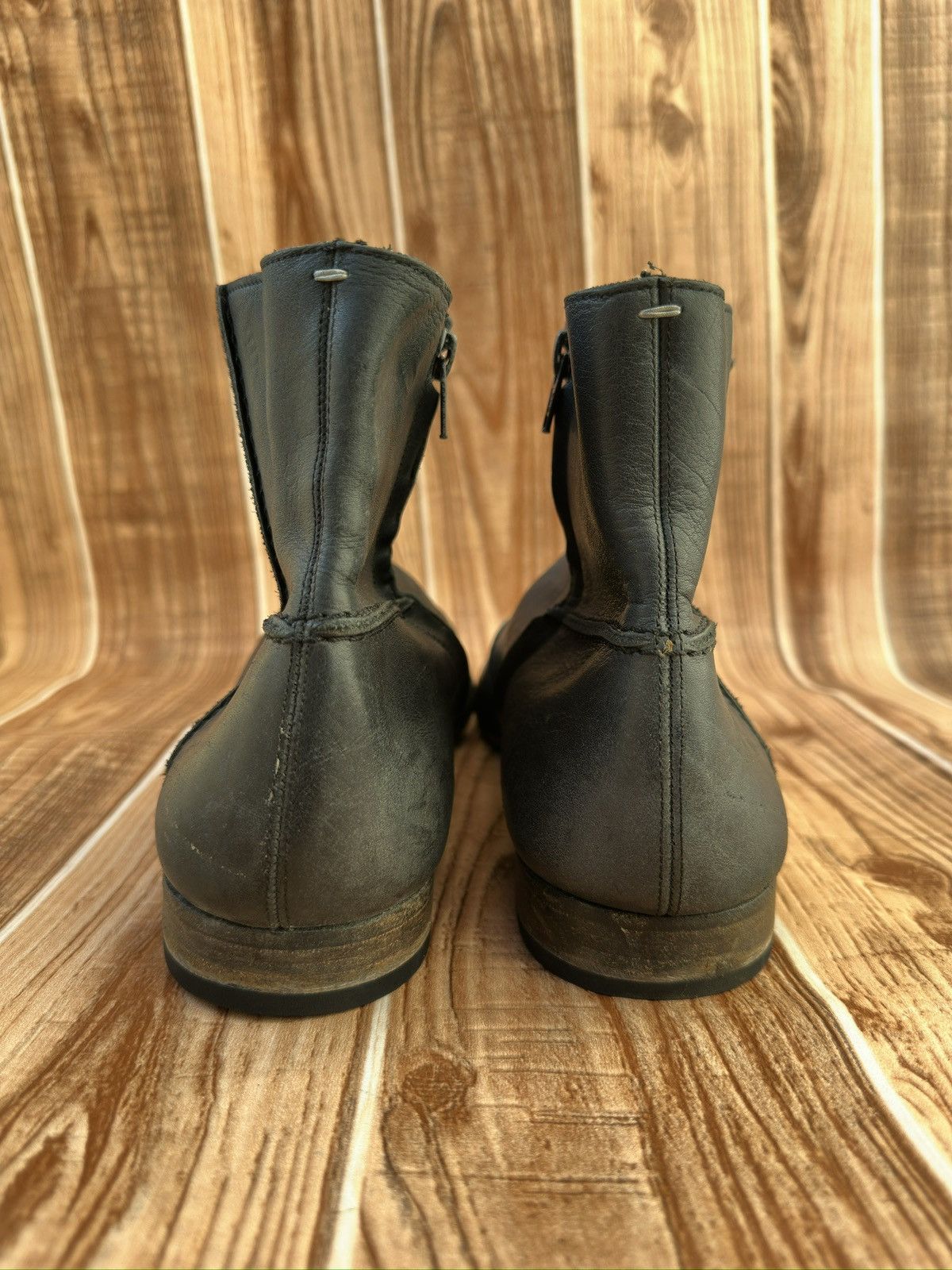 Maison Margiela RARE Maison Martin Margiela BLack Leather Side-Zip Boots Size US 11 / EU 44 - 14 Thumbnail