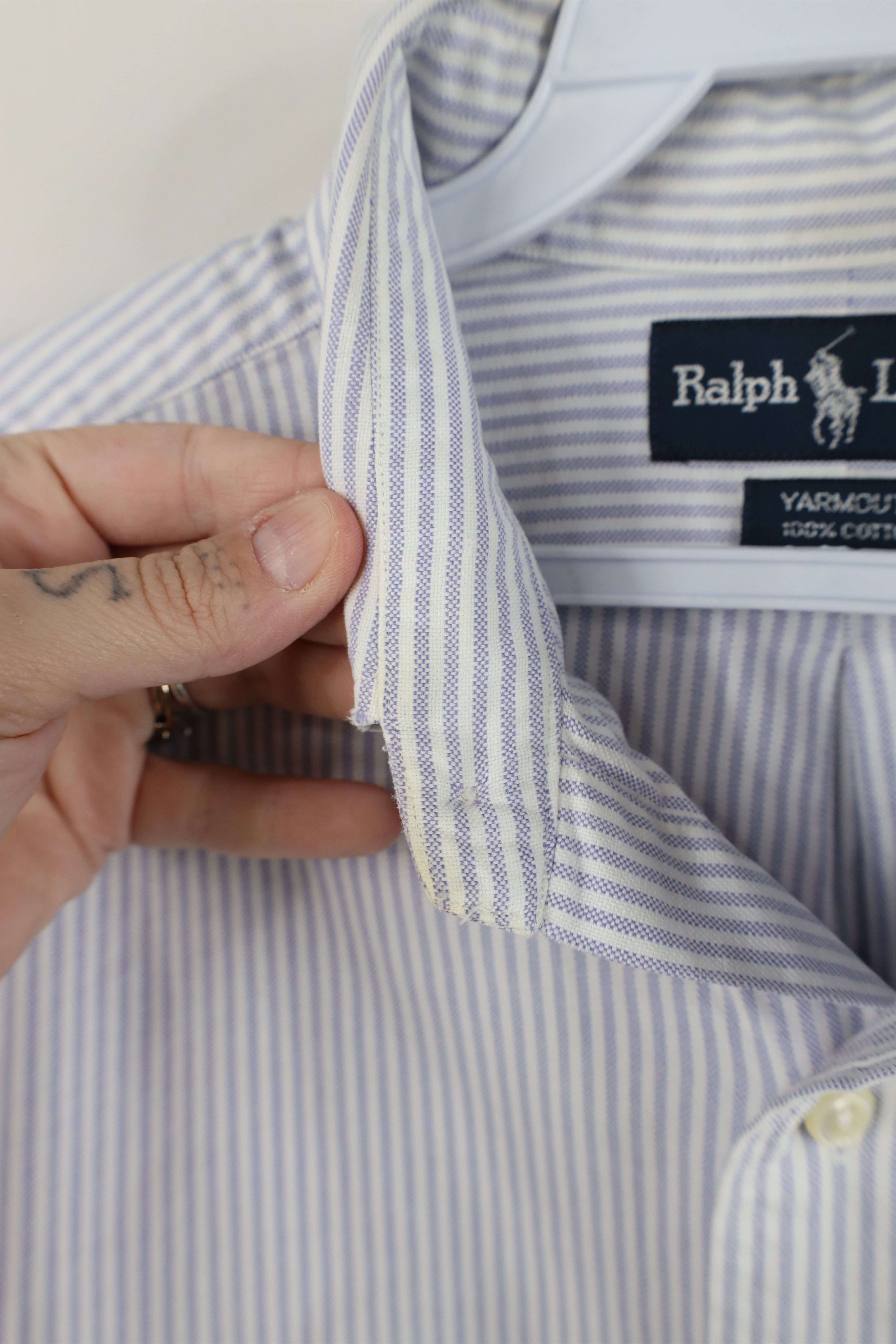 Polo Ralph Lauren Vintage 90s Ralph Lauren Oxford Button Down Shirt Striped Size US M / EU 48-50 / 2 - 9 Thumbnail