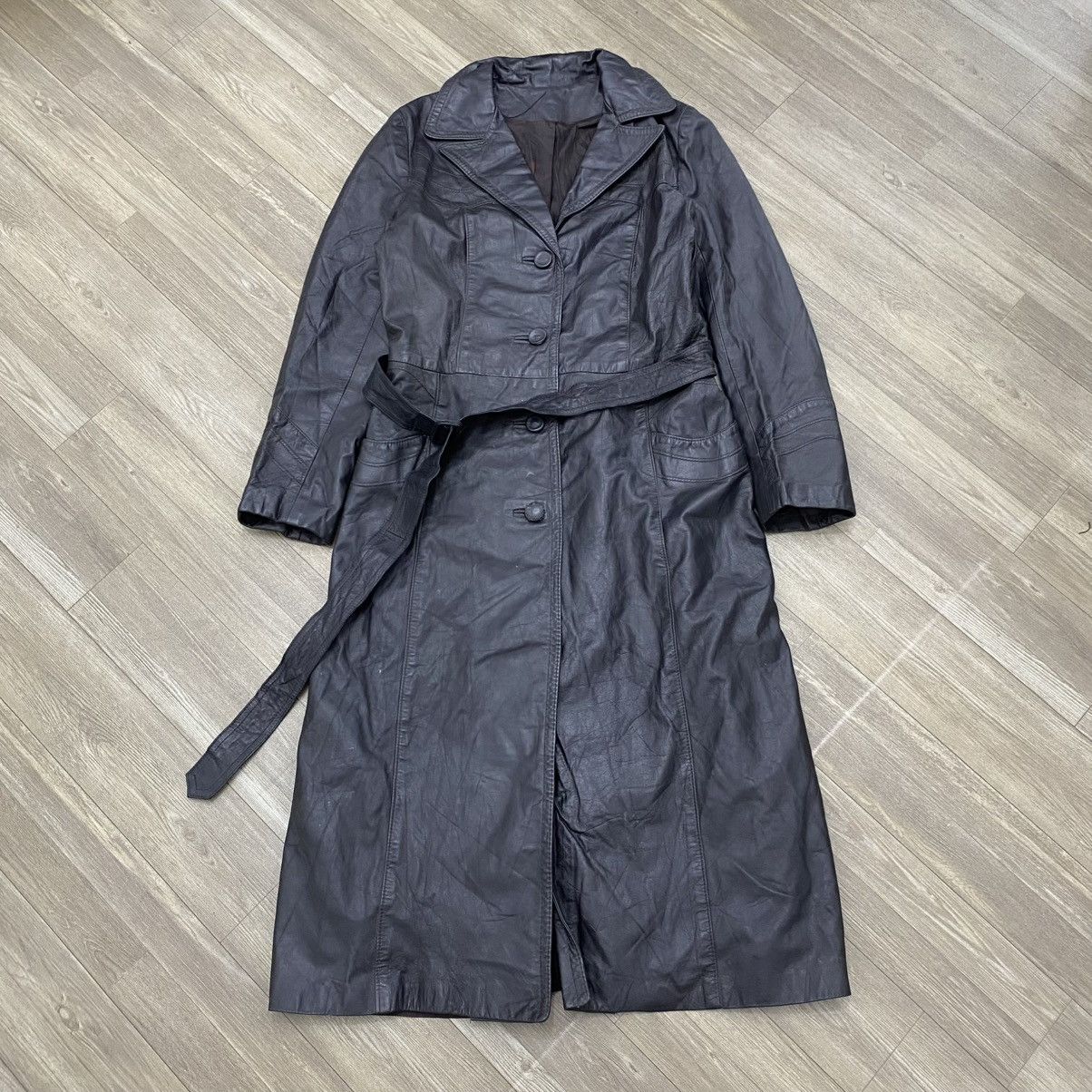 90s Yves Saint Laurent Pour Homme Leather Hedi Slimane Coat