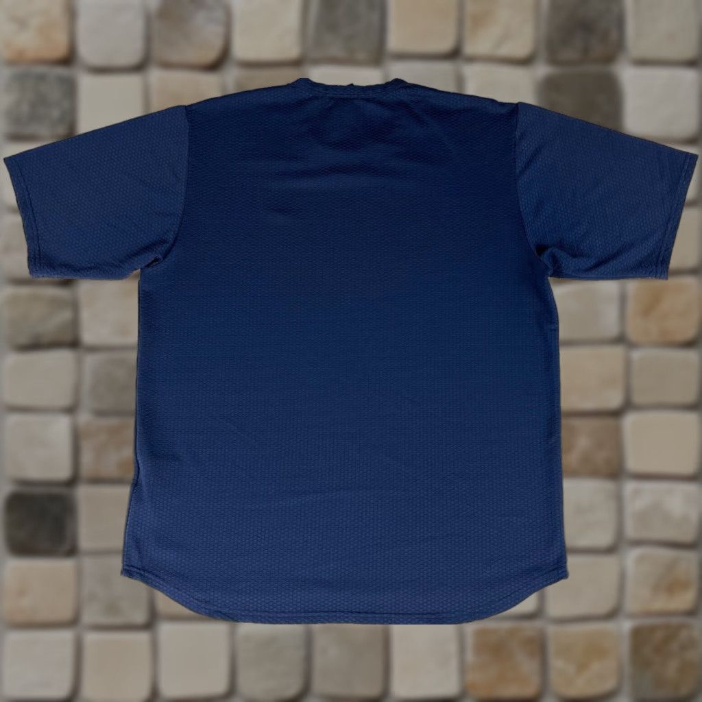 Nike VINTAGE Nike Men's Sphere Performance T-Shirt Short Sleeve Crew Neck Navy Embroidered Swoosh L Men's Shirt 90% Polyester 10% Spandex Size US L / EU 52-54 / 3 - 1 Thumbnail