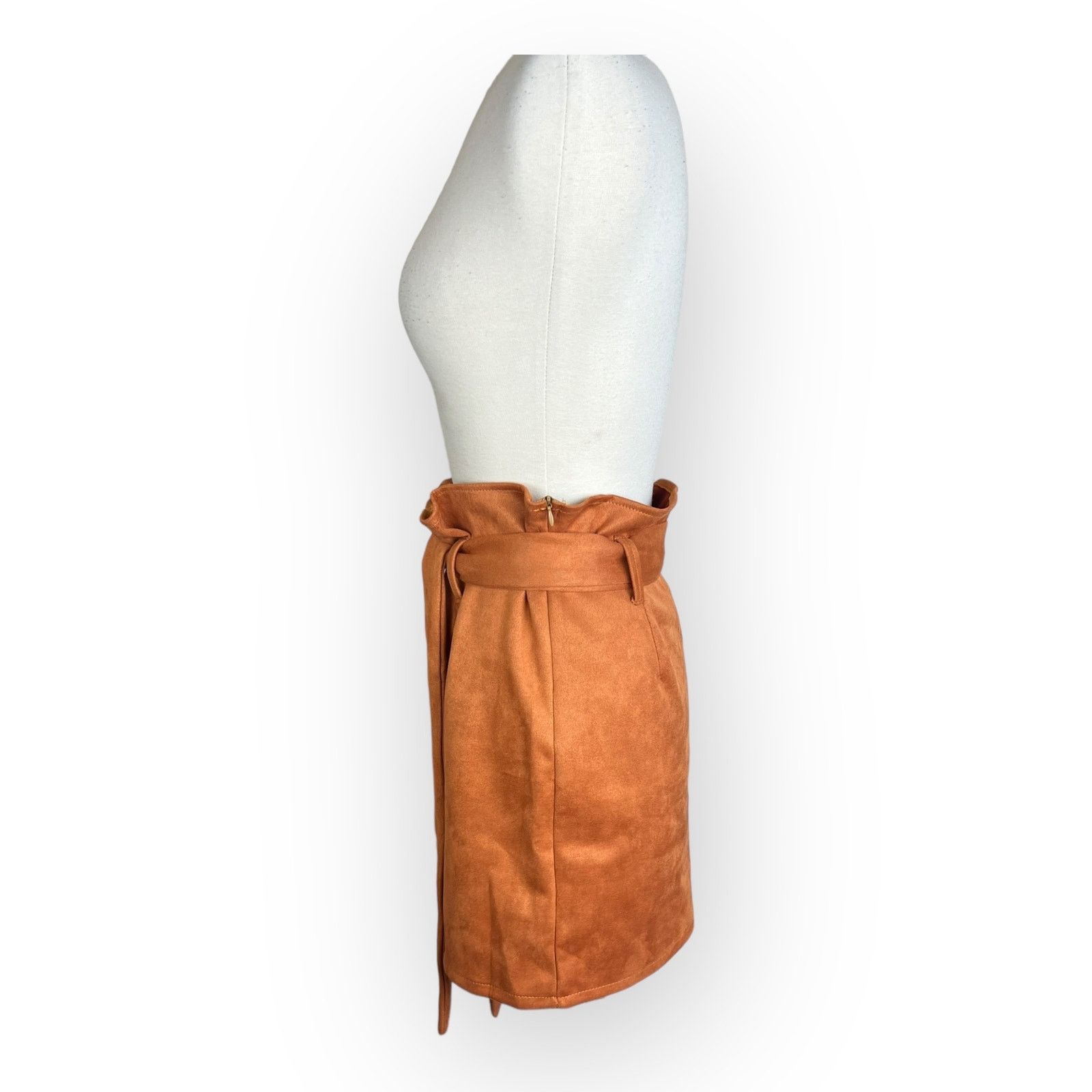 Kohl's Women's High Waist Button Front Belted A-Line Mini Skirt Size 28" / US 6 / IT 42 - 7 Thumbnail