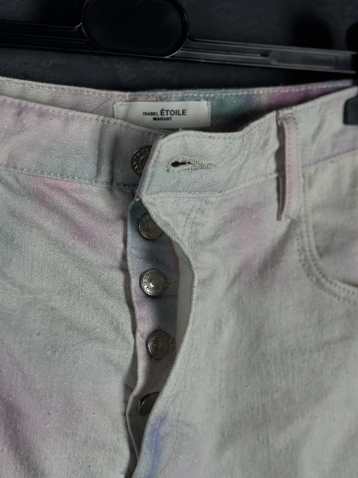 Isabel Marant × Isabel Marant Etoile Isabel Marant Étoile Lesiabb Tie-Dye Denim Short Size 25" / US 0 / IT 36 - 5 Thumbnail