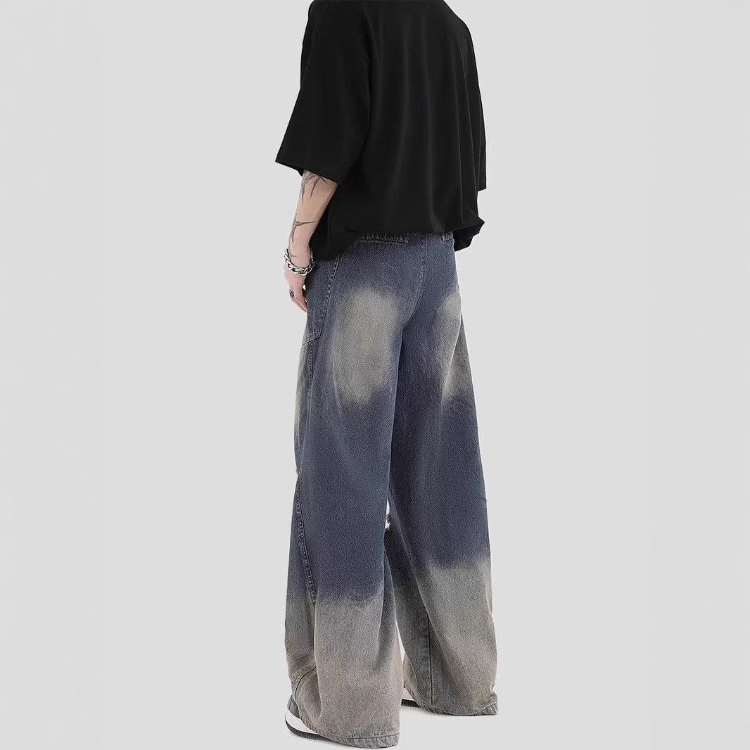 Japanese Brand × Jean Vintage high street wide leg ripped jeans Size US 32 / EU 48 - 3 Thumbnail