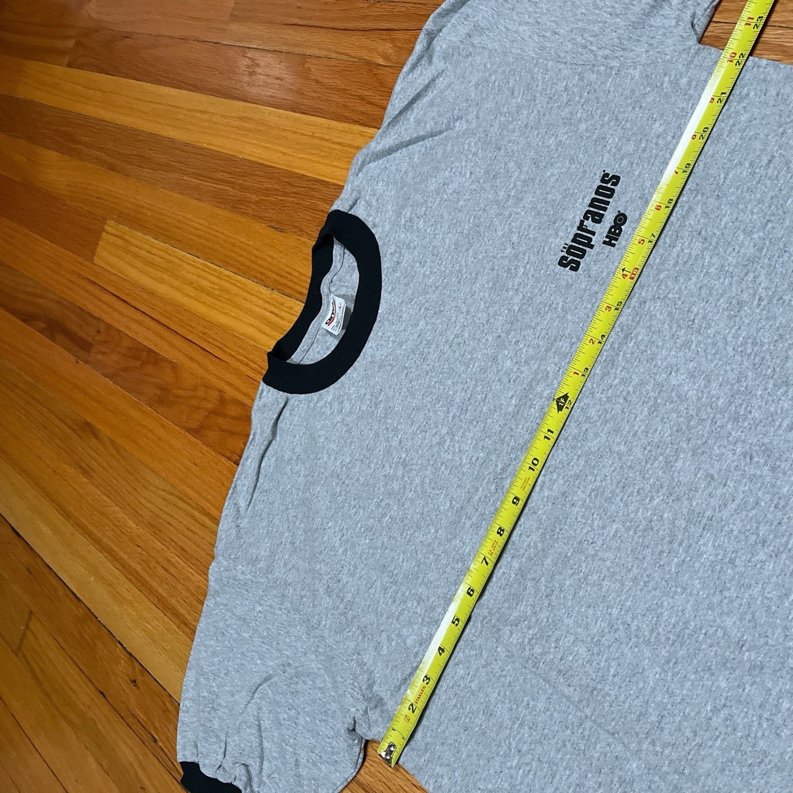 Anvil VTG Sopranos HBO Promo Grey Ringer Large T-Shirt 90s Y2K Size US L / EU 52-54 / 3 - 5 Thumbnail