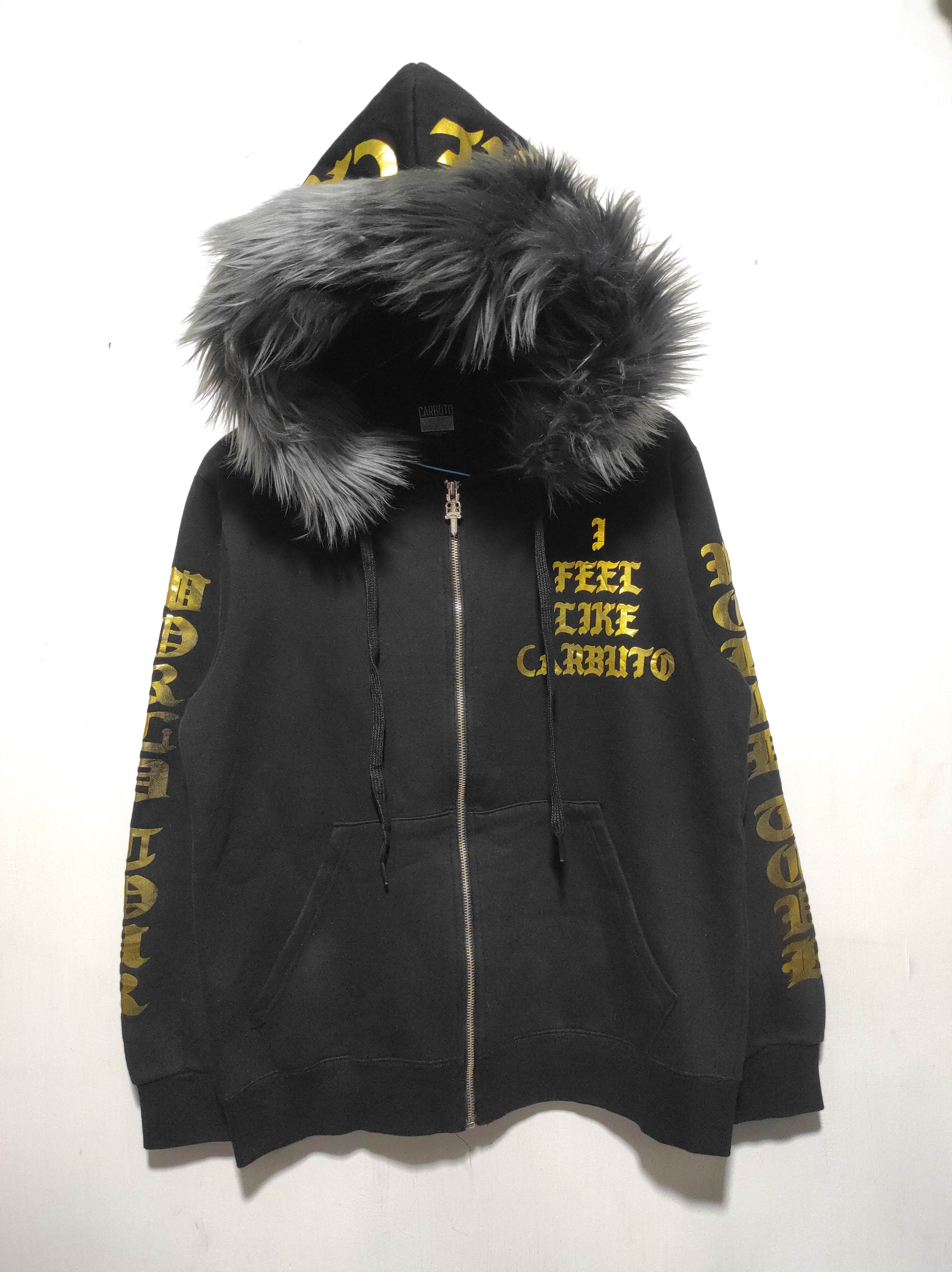 Carbuto Zip Fur Hoodie Ifsixwasnine Lgb Chrome Hearts Style