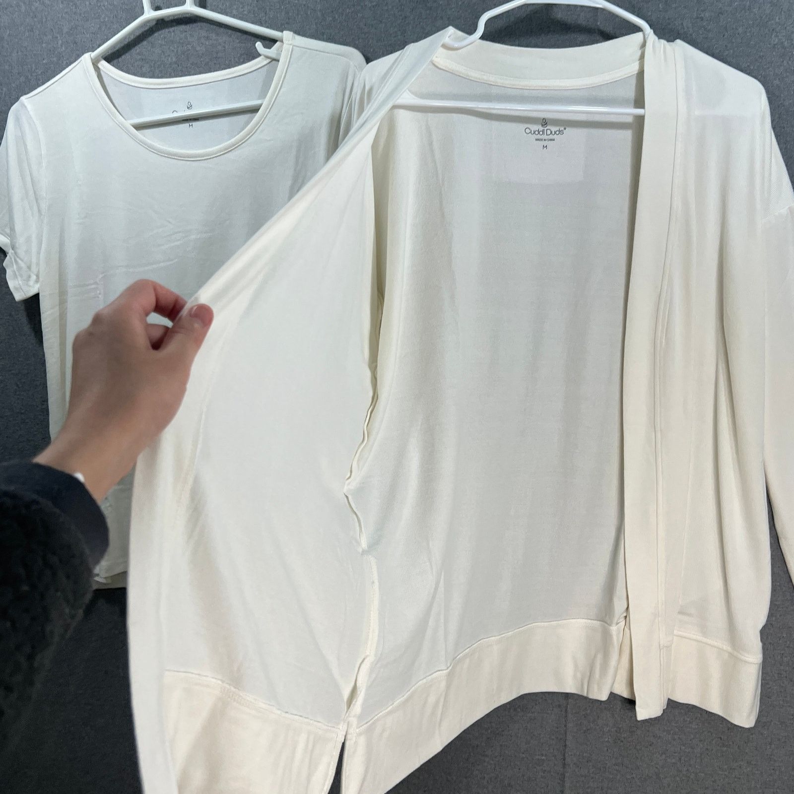 Other Cuddl Duds Seriously Soft 2-Piece Tee & Wrap Set Hthr Size M / US 6-8 / IT 42-44 - 12 Thumbnail
