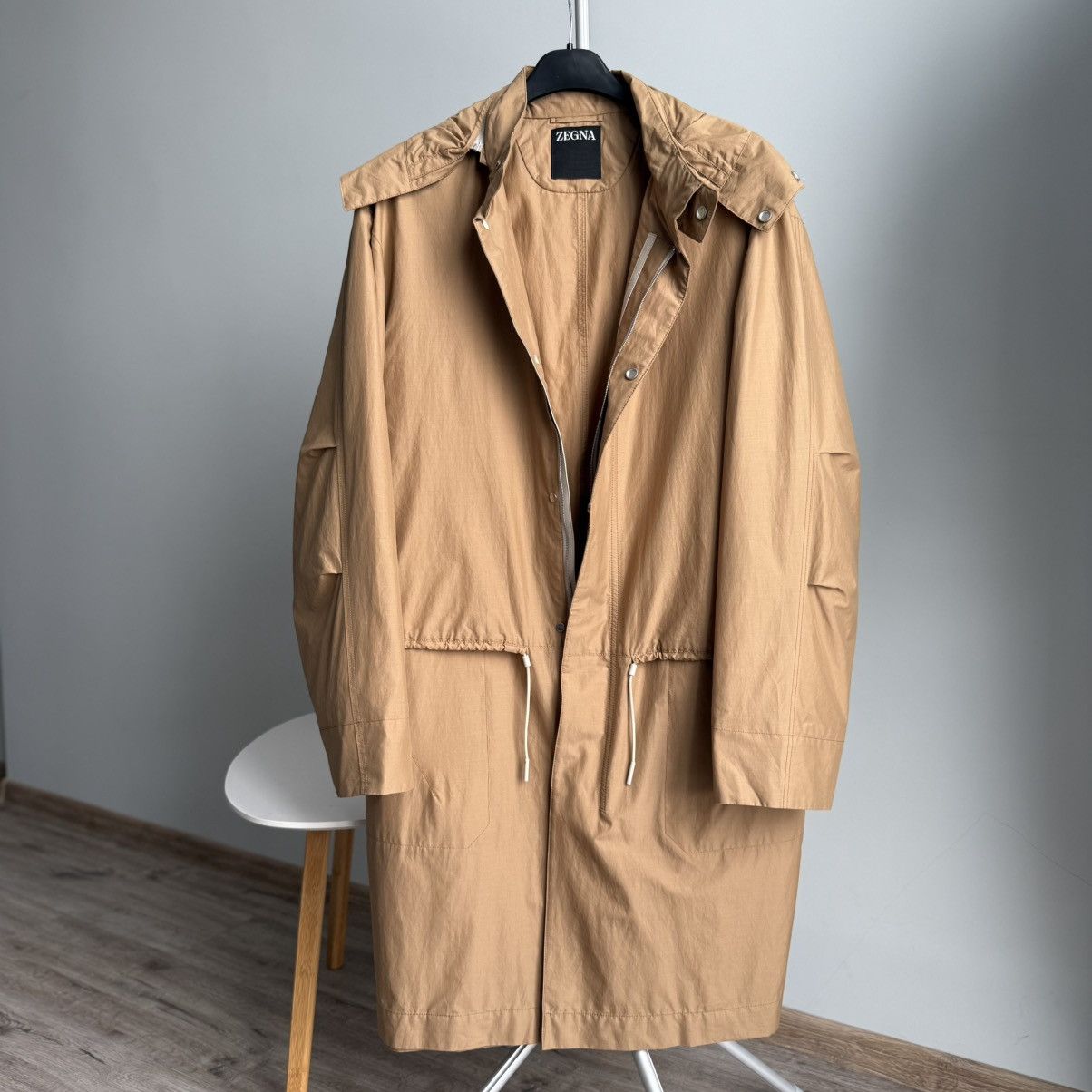 Ermenegildo Zegna Ermenegildo Zegna Leggerissimo Cotton Silk Long Hooded IT50 Size US M / EU 48-50 / 2 - 3 Thumbnail
