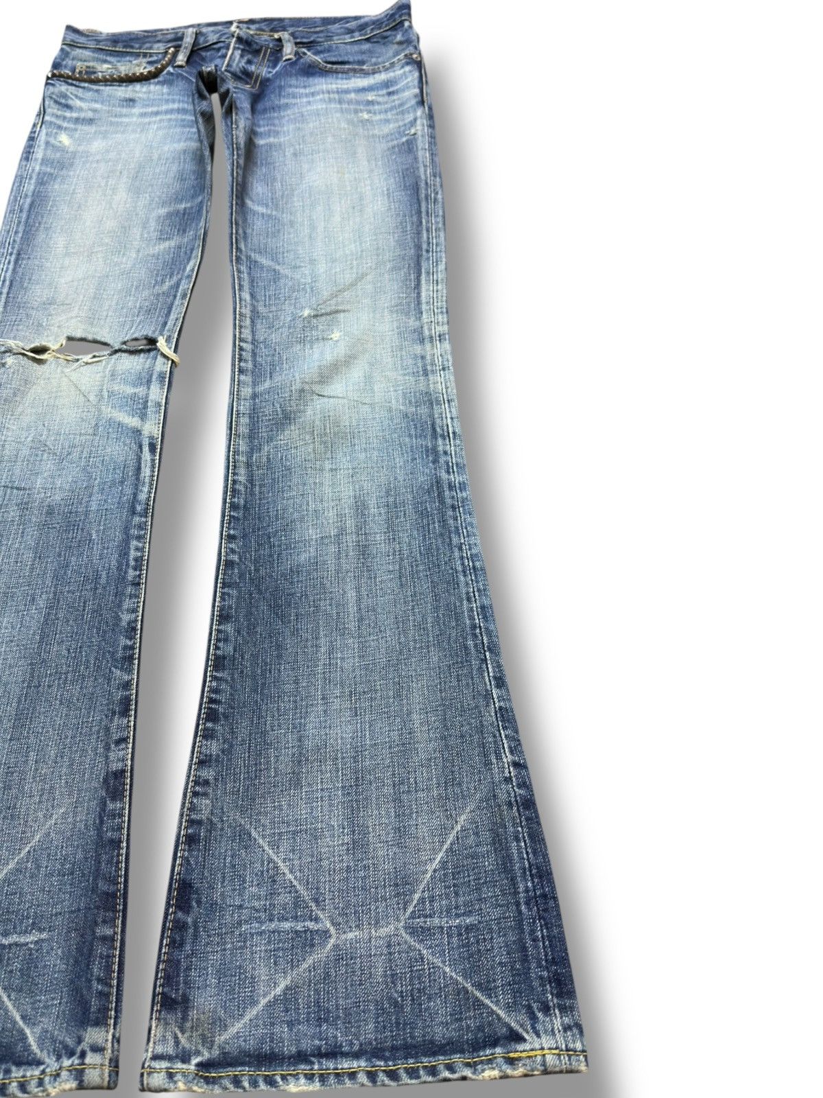 Hysteric Glamour Vintage Hysteric Glamour Flare Studded Distressed Denim Size US 30 / EU 46 - 4 Thumbnail