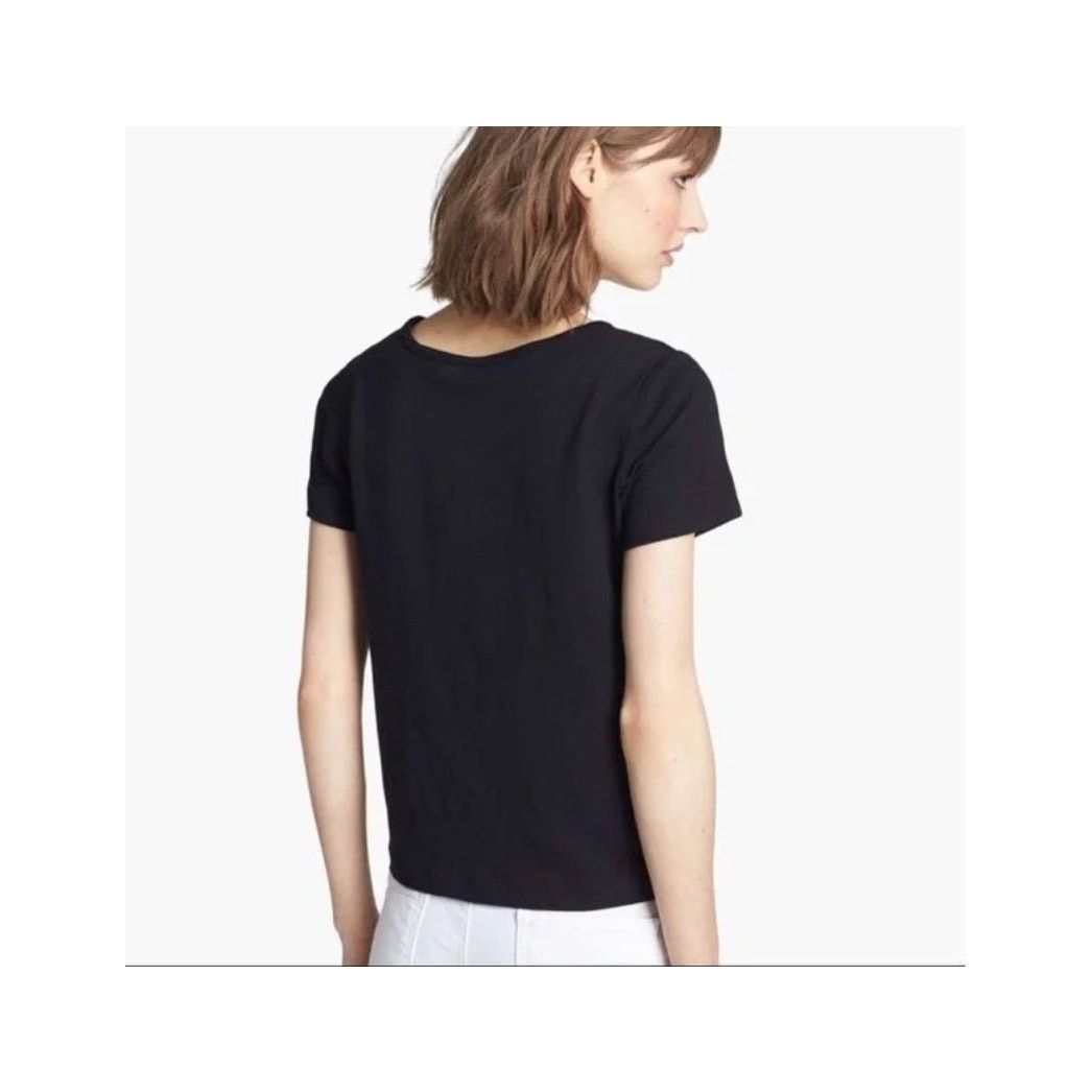 Nordstrom Trouve black perforated short sleeved top Size M / US 6-8 / IT 42-44 - 2 Thumbnail