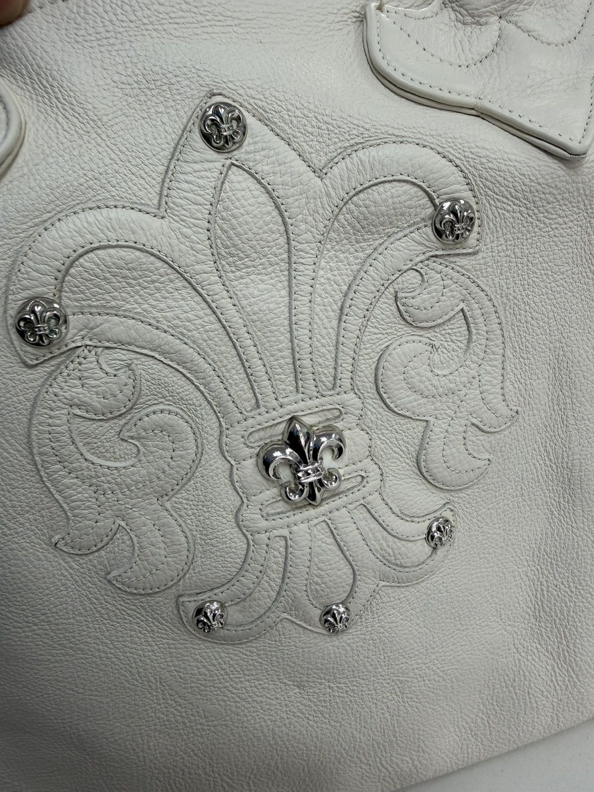 Chrome Hearts Chrome Hearts White Fleur Patch Tote Bag Size ONE SIZE - 3 Thumbnail