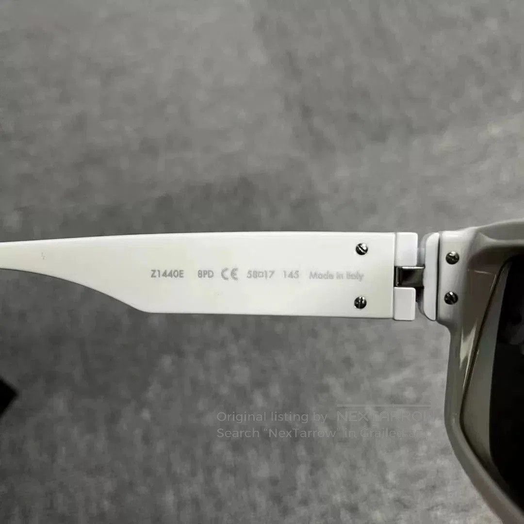 Louis Vuitton Louis Vuitton White Virgil Painted Logo Sunglasses. Size ONE SIZE - 5 Thumbnail