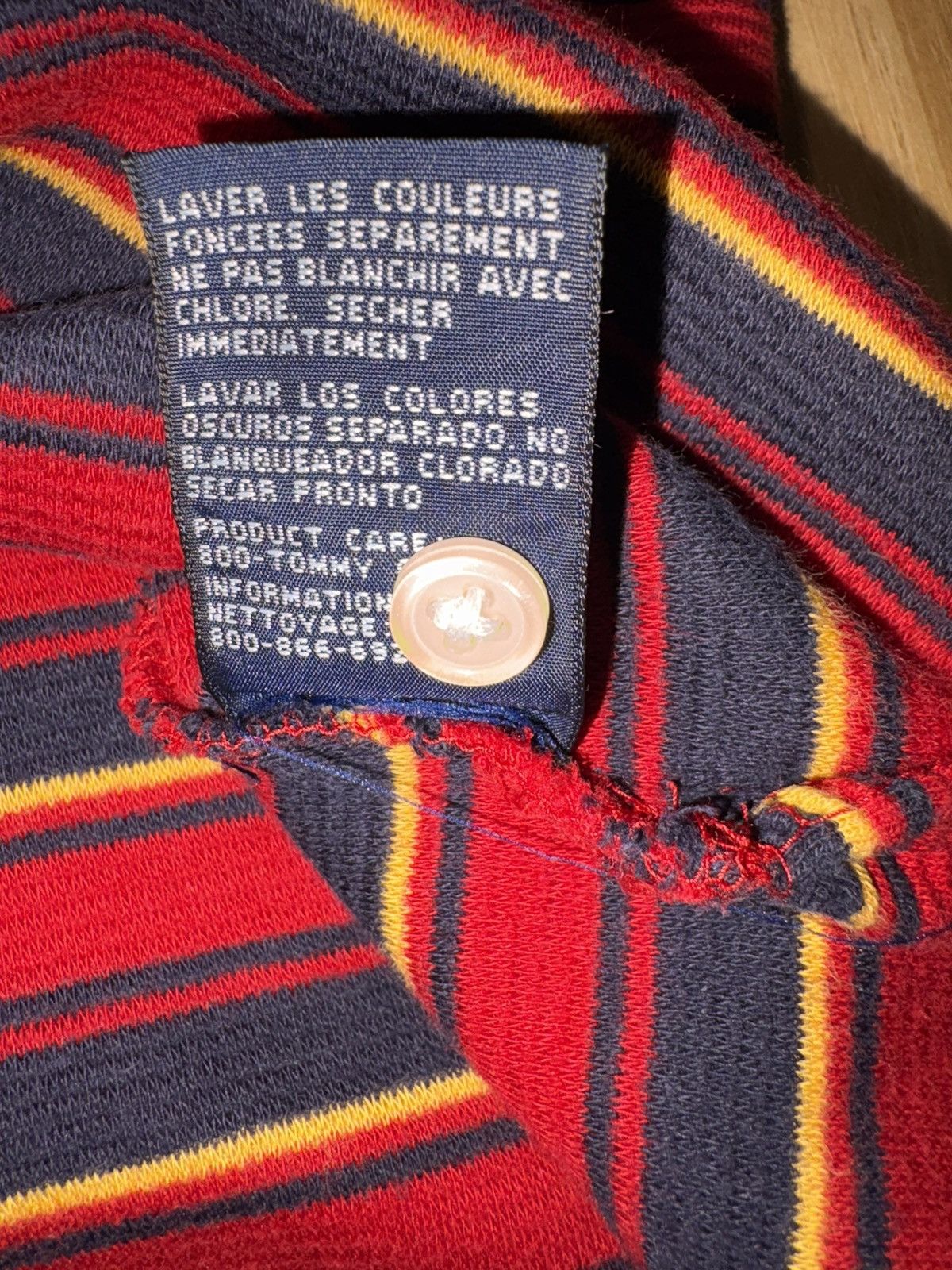 Tommy Hilfiger Vintage 90s Tommy Hilfiger Crest Logo Striped Polo Shirt XL Size US XL / EU 56 / 4 - 9 Thumbnail