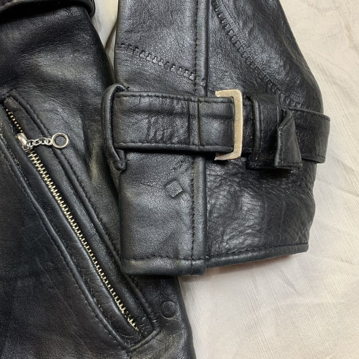 Schott Vintage body block ranch wear bikers leather jacket Size M / US 6-8 / IT 42-44 - 11 Thumbnail