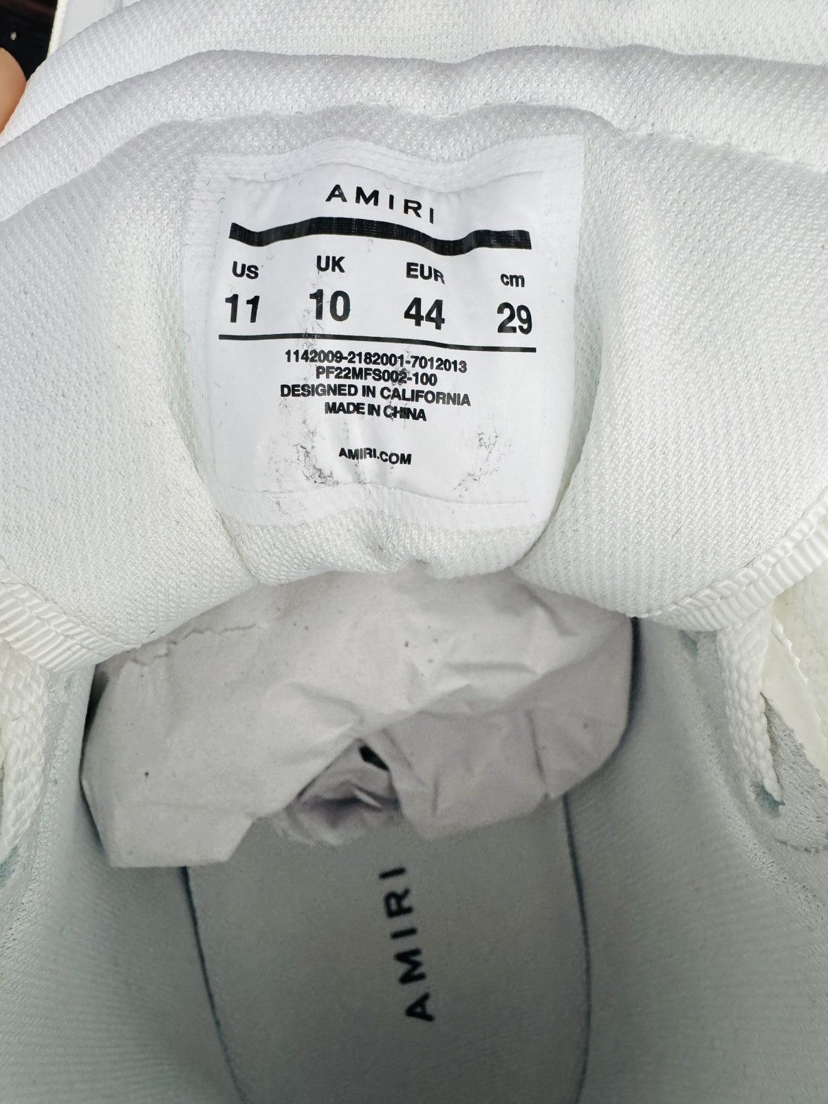 Amiri Skeleton Top High Sneakers in White Size US 11 / EU 44 - 9 Thumbnail
