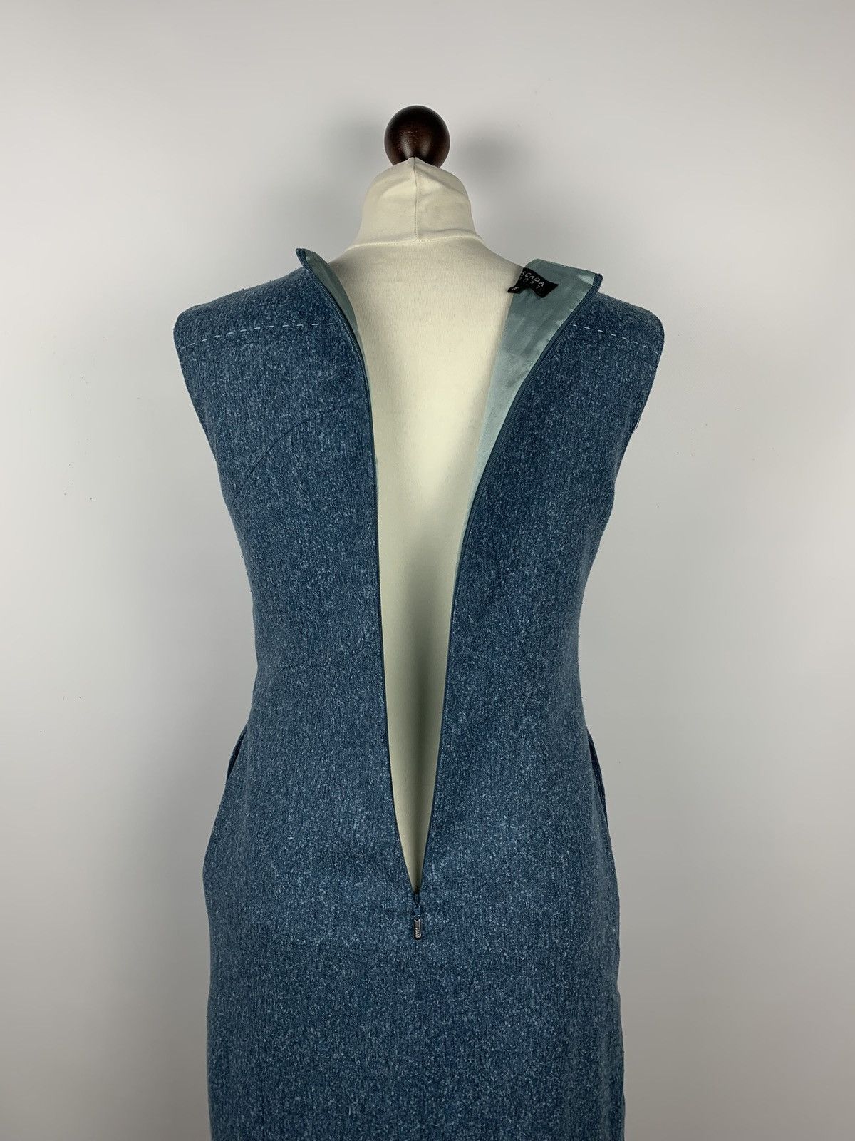 Escada Sport Escada Sport Midi Ladies Dress Top Zip Blue Size 36Silk Wool Size XS / US 0-2 / IT 36-38 - 8 Thumbnail