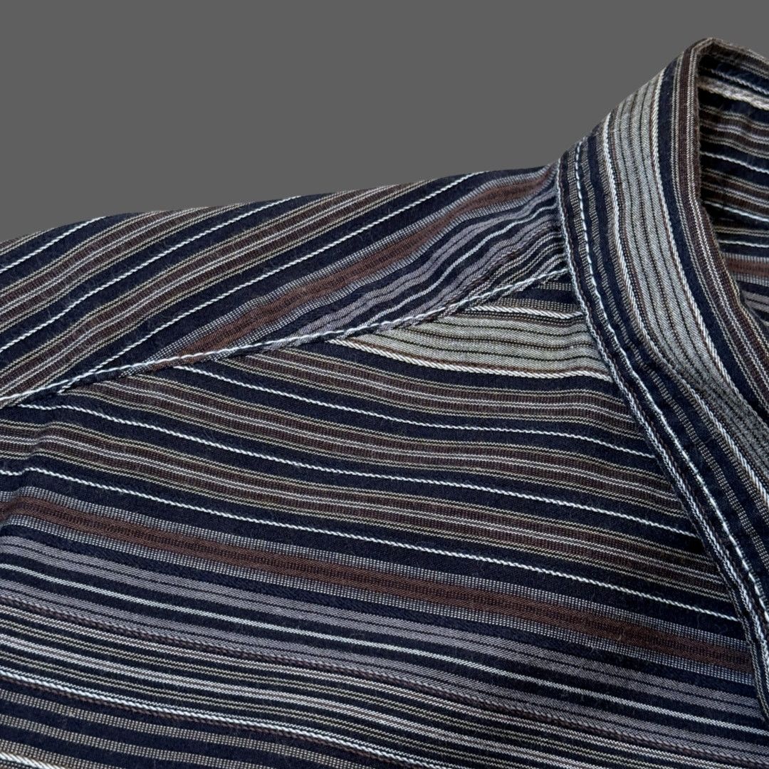 Rhythm Rhythm Striped Gray Short Sleeve Button Up Mens XL Size US XL / EU 56 / 4 - 5 Thumbnail