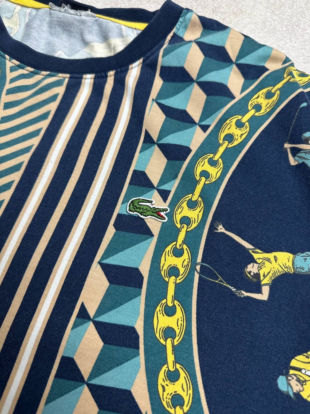 Lacoste Vintage Lacoste All Over Print Golf T-shirt Rare L Size US L / EU 52-54 / 3 - 8 Thumbnail