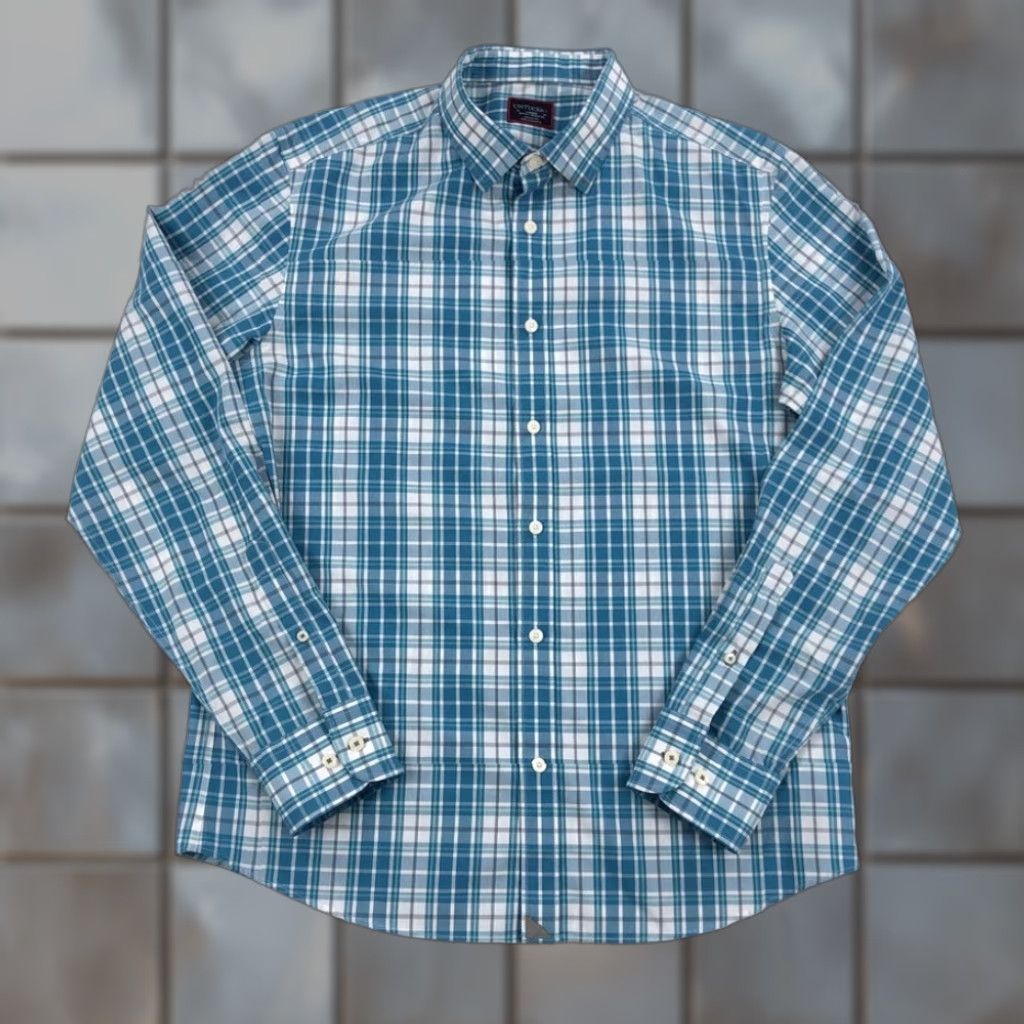 UNTUCKit UNTUCKit Maxville WF Men's L Slim Fit Wrinkle Free Plaid Button Down Shirt Size US L / EU 52-54 / 3 - 1 Thumbnail