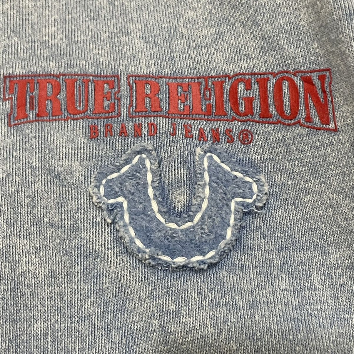 True Religion Y2K True Religion Cropped Hoodie Acid Wash Sweatshirt Size L / US 10 / IT 46 - 5 Thumbnail