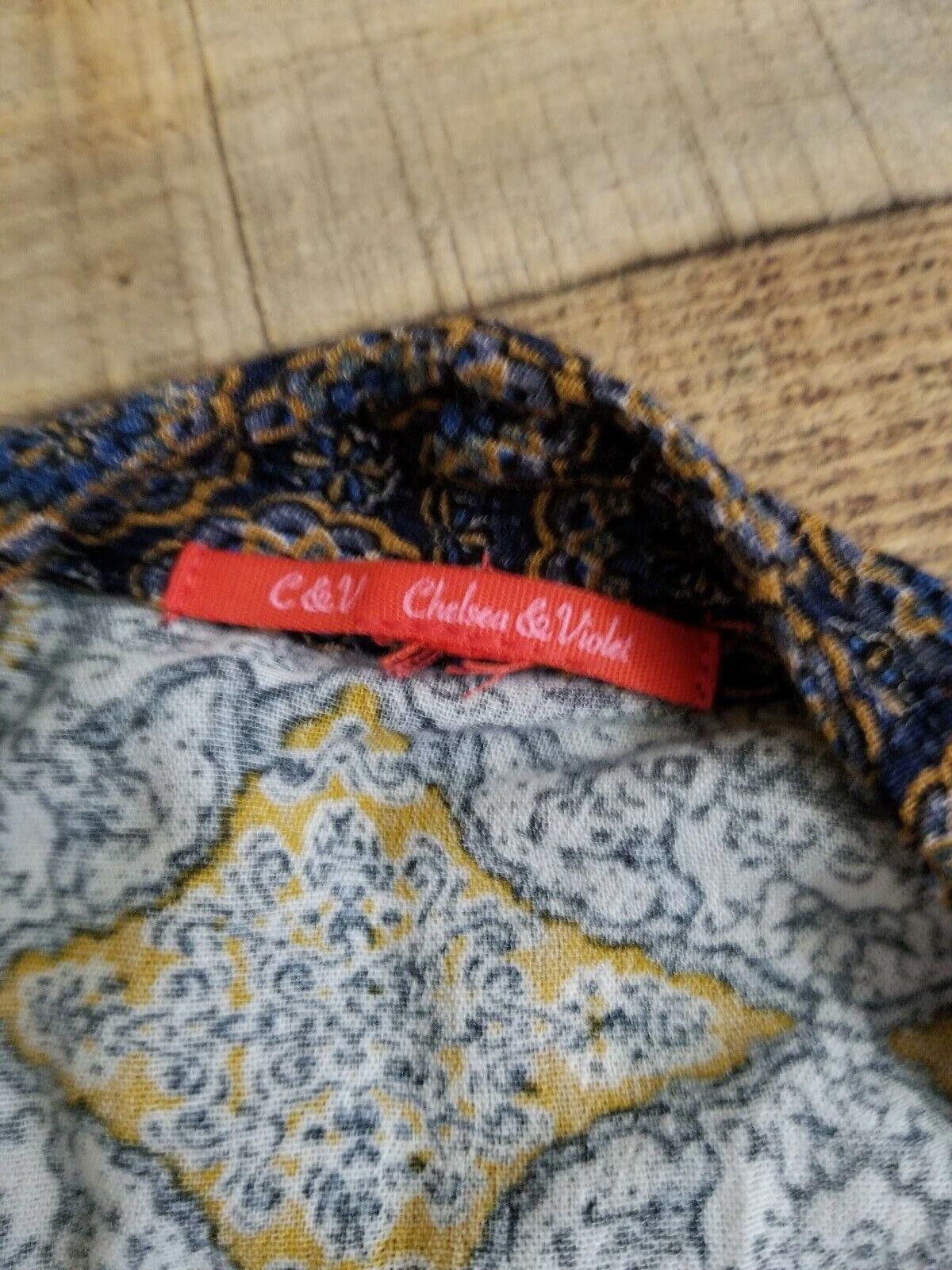 Designer Chelsea And Violet Sweater Medium Boho 3/4 Sleeve Medallion Size M / US 6-8 / IT 42-44 - 6 Thumbnail