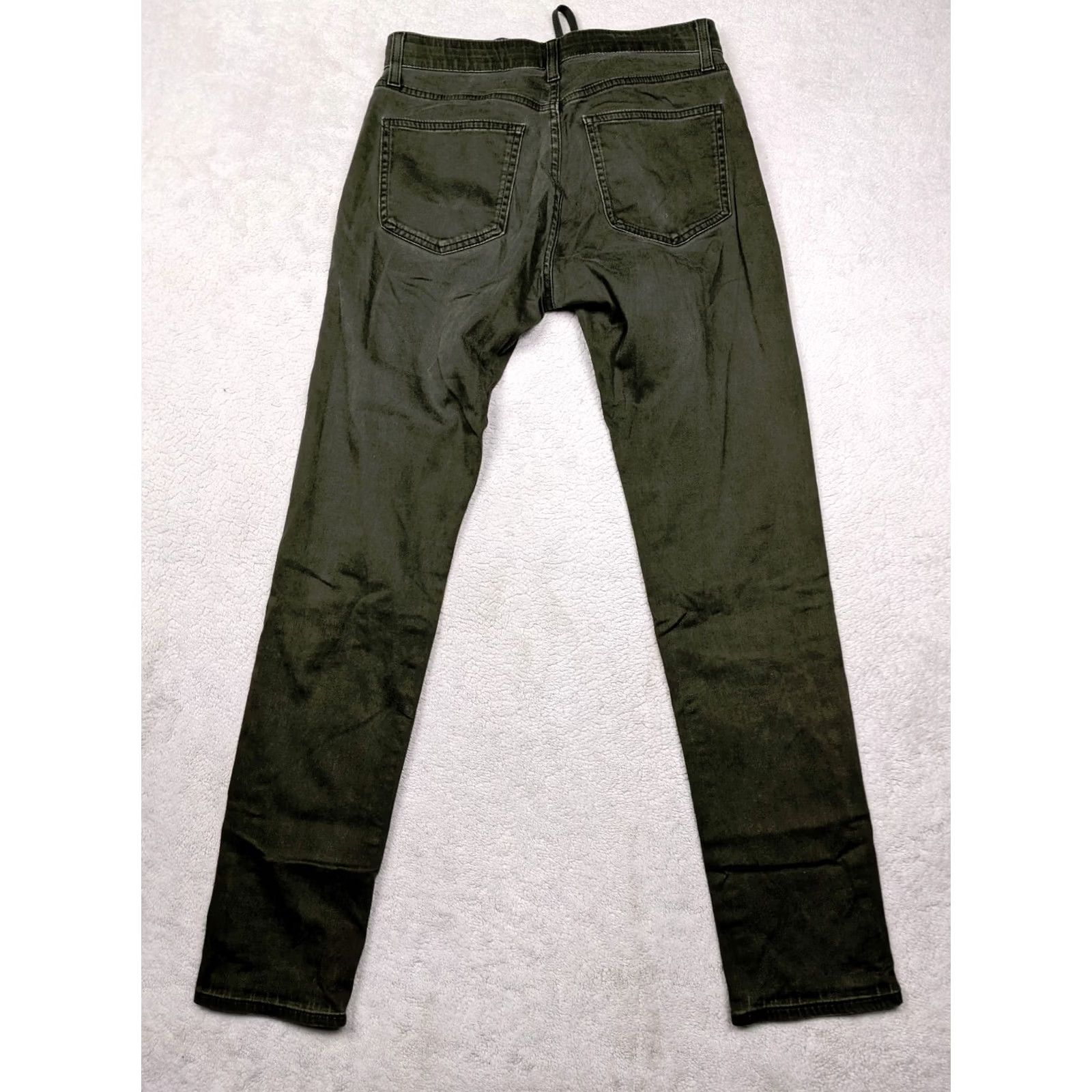 Uniqlo Uniqlo Womens S 27 4 Green Jean Jegging Skinny Drawstring Elastic Waistband Dark Jeans Womens Slim Bi-Stretch 30 in Inseam 30.5 in Regular Size Size 30" / US 8 / IT 44 - 7 Thumbnail