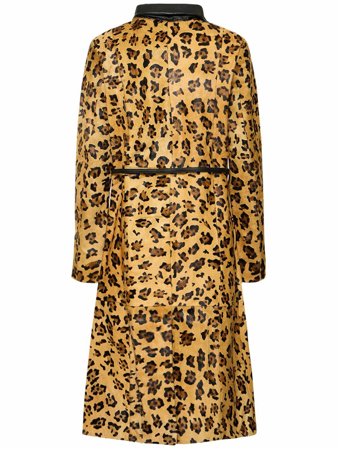 Saks Potts o1s22i1n0924 Leopard Motif Ponyskin Coat in Beige/Black Size M / US 6-8 / IT 42-44 - 2 Thumbnail