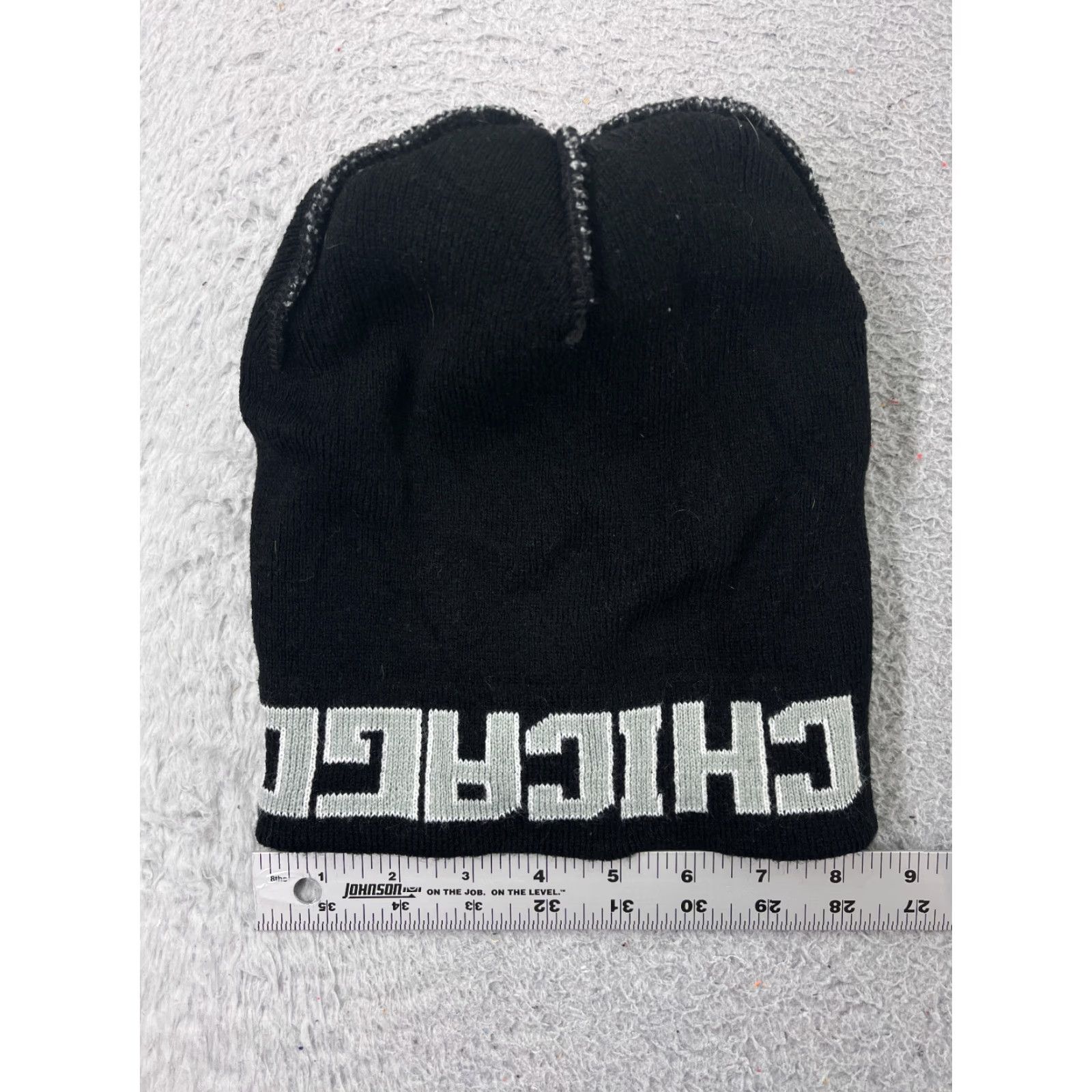 Vintage Chiacgo Beanie Toque Adult One Size Gray Black Knit Acrylic City Snow Ski Pom Hat/Cap Beanie Unbranded Unisex Adults Size ONE SIZE - 6 Thumbnail