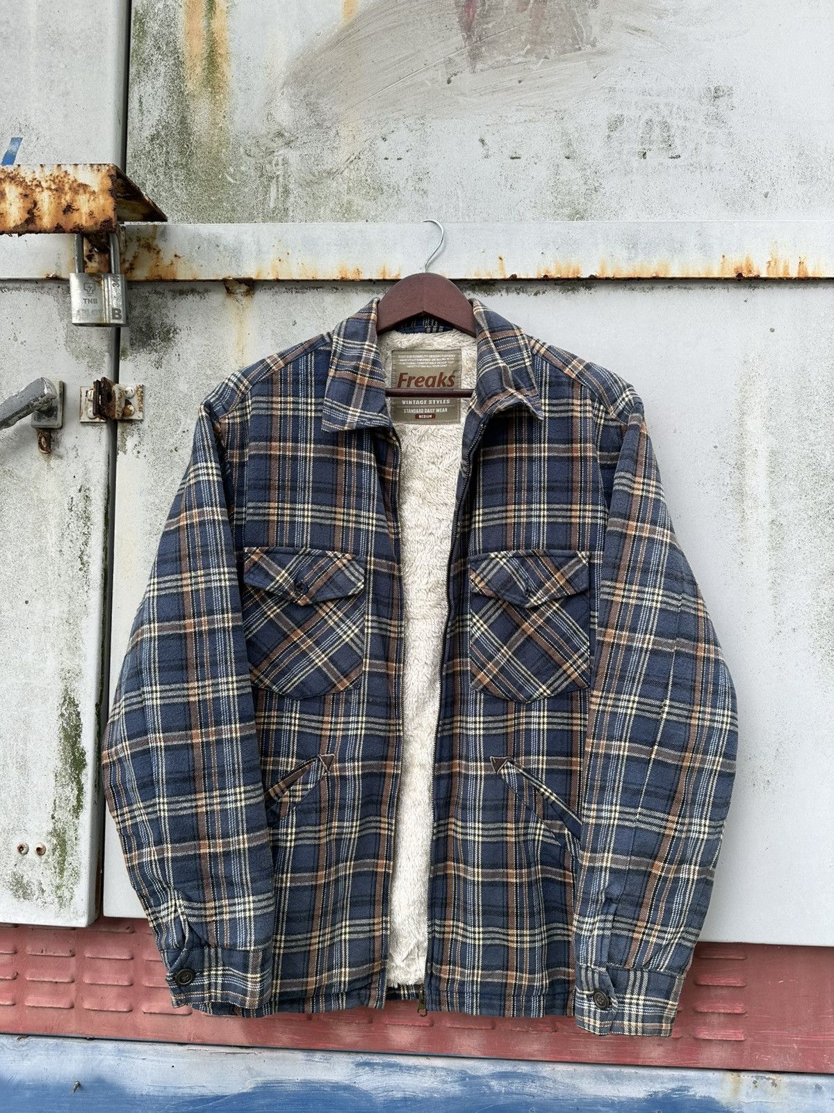 Vintage 👹Vintage Freaks Fleece Lined Flannel Jacket Size US M / EU 48-50 / 2 - 2 Thumbnail